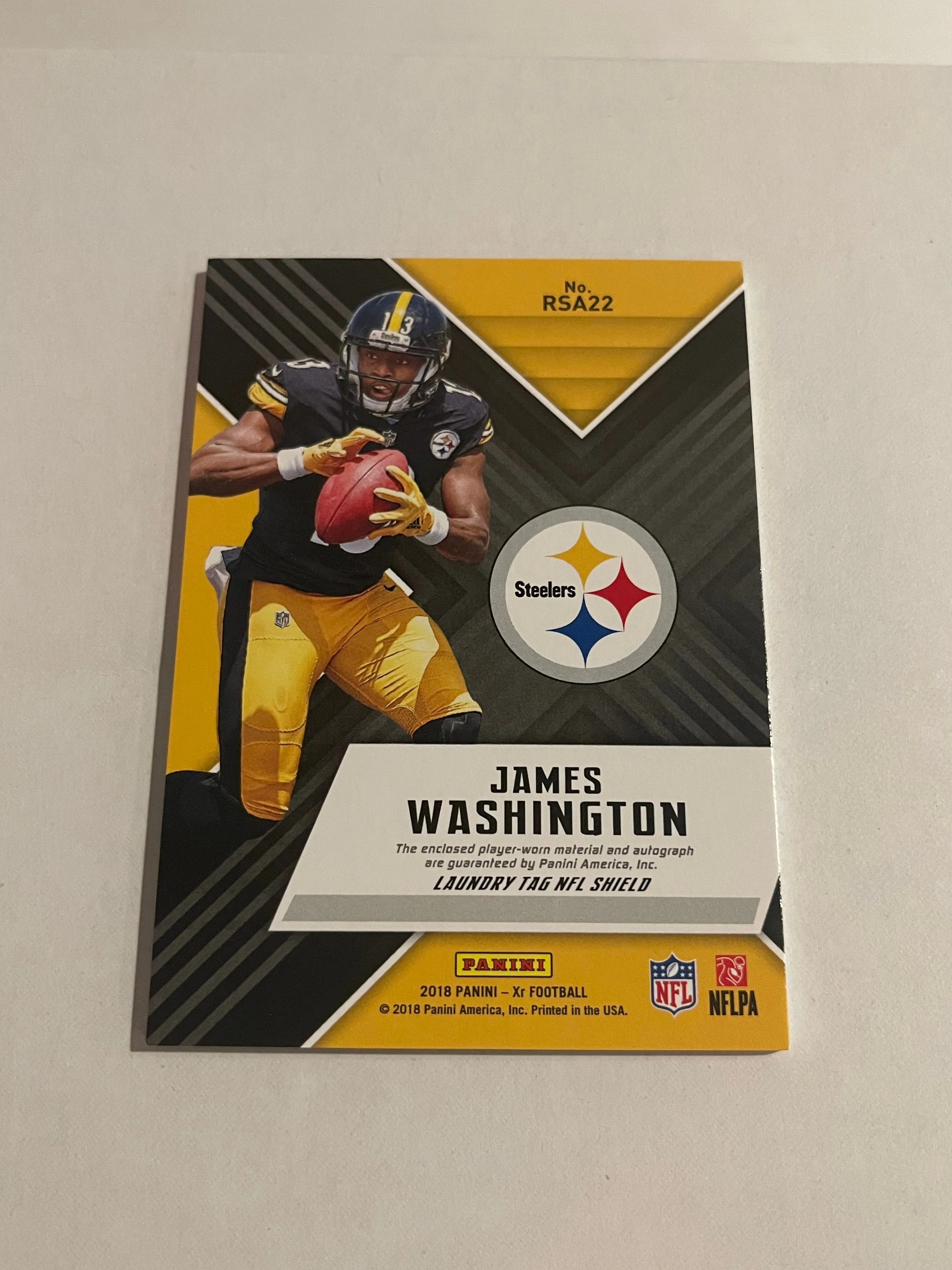 James Washington 2018 Panini XR Football #RSA22 L - Image 2