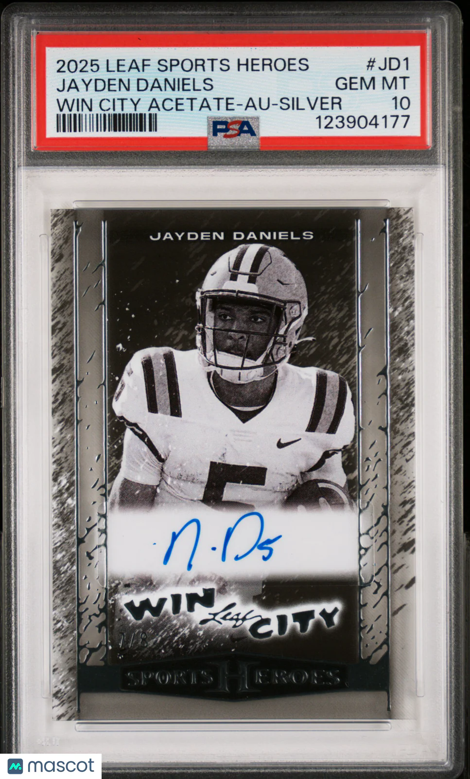 Jayden Daniels 2025 Leaf Metal Sports Heroes Win