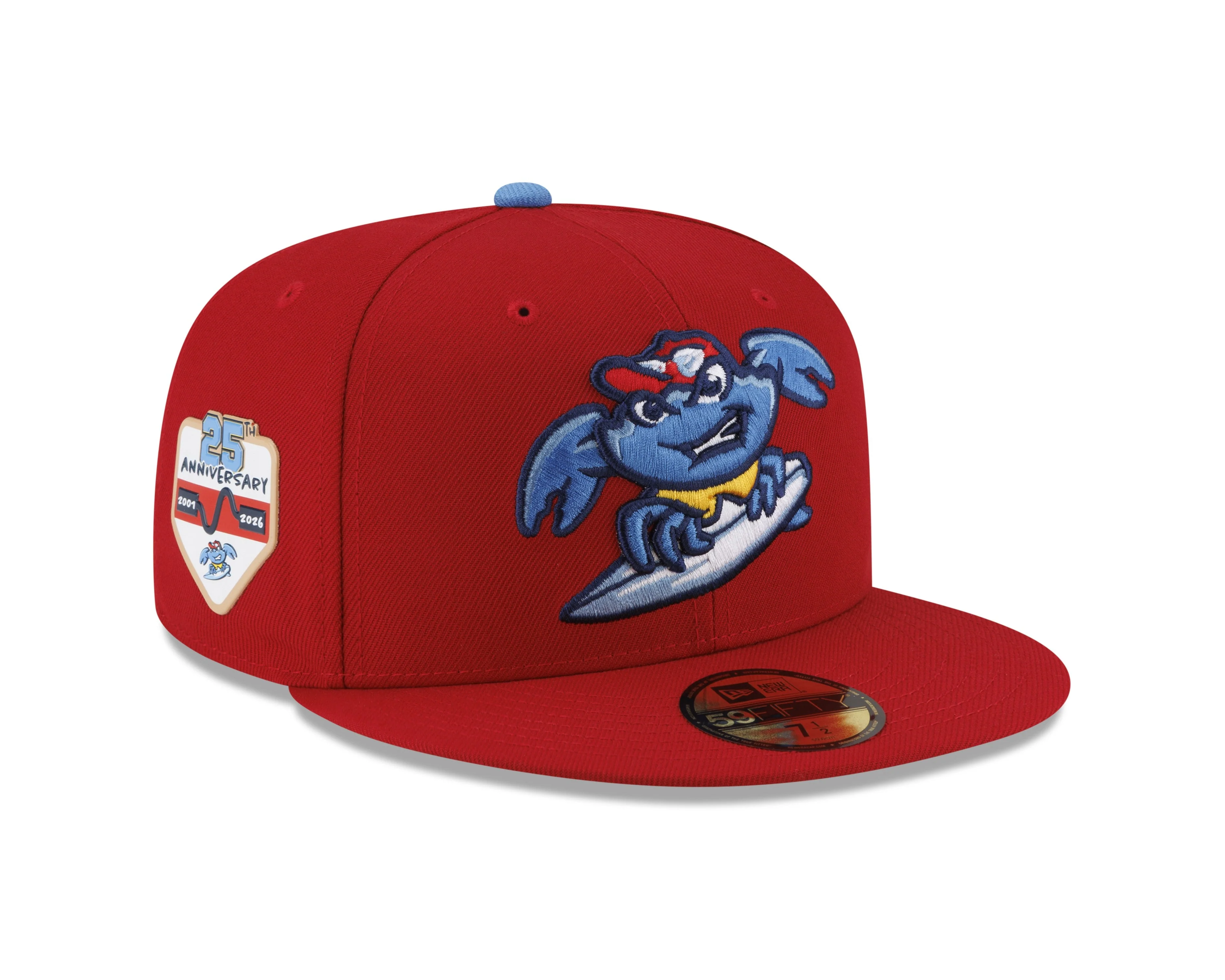Jersey Shore BlueClaws New Era 25th Anniversary Side Patch Home 59FIFTY Cap - Image 2