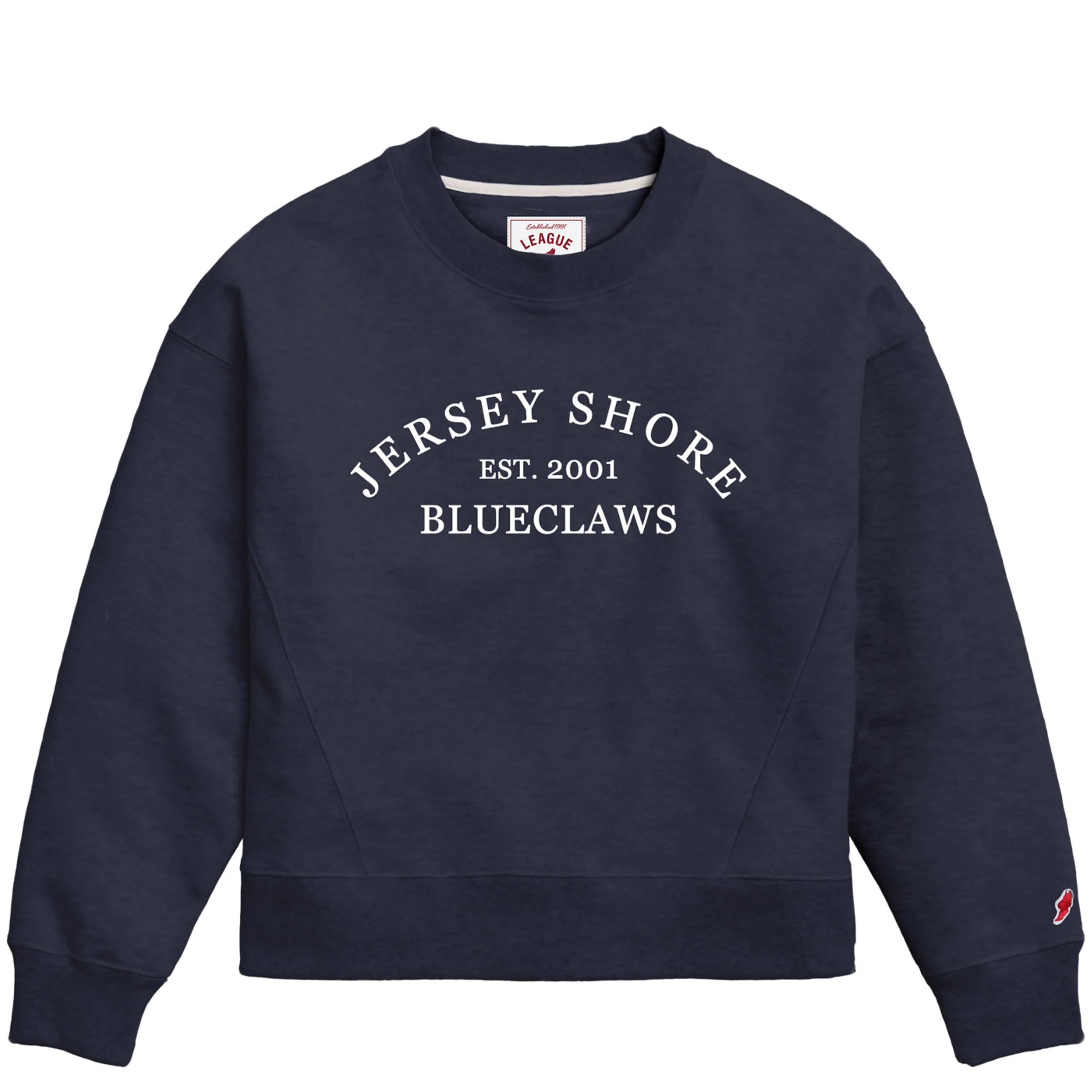 Jersey Shore BlueClaws Ladies Boxy Crewneck Sweatshirt