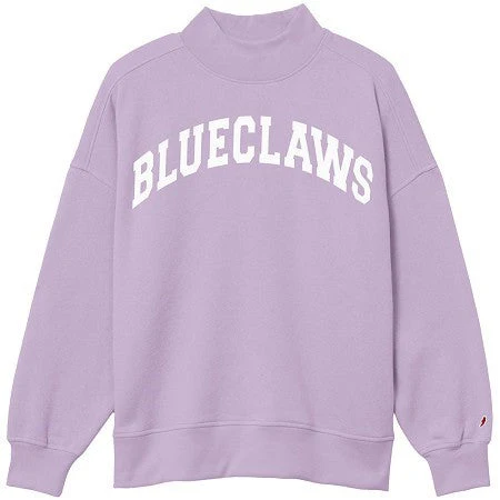 Jersey Shore BlueClaws Ladies Diana Mock Neck Sweatshirt Lilac