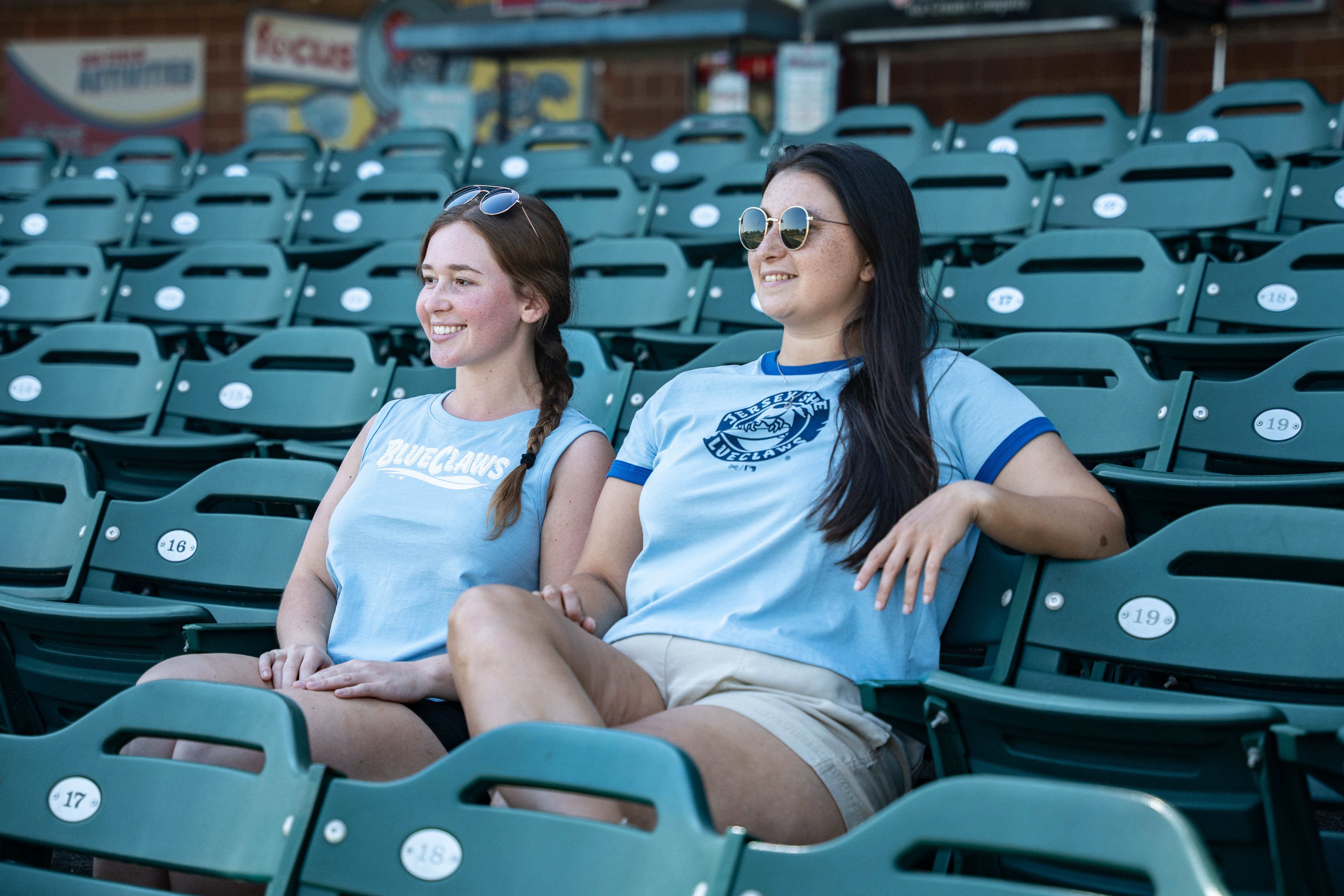 Jersey Shore BlueClaws Lusso Brand Ladies Nora Ringer T-Shirt