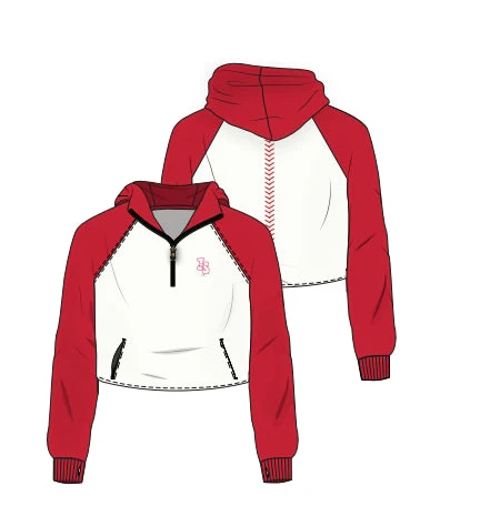 Jersey Shore BlueClaws Lusso Jane Embroidered Baseball Stitches Hoodie - Image 4