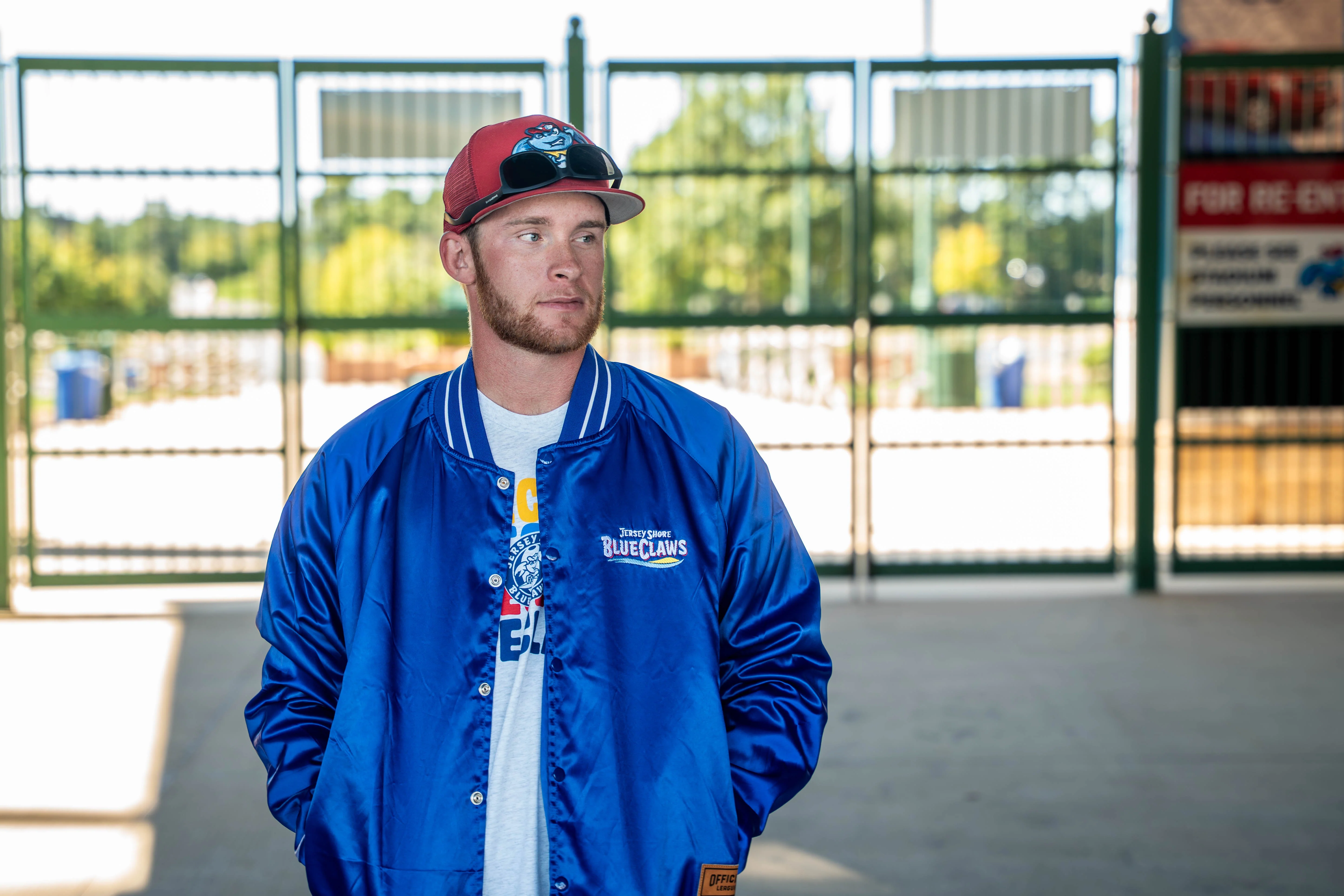 Jersey Shore BlueClaws Official League Primary Logo Satin Jacket - Image 2