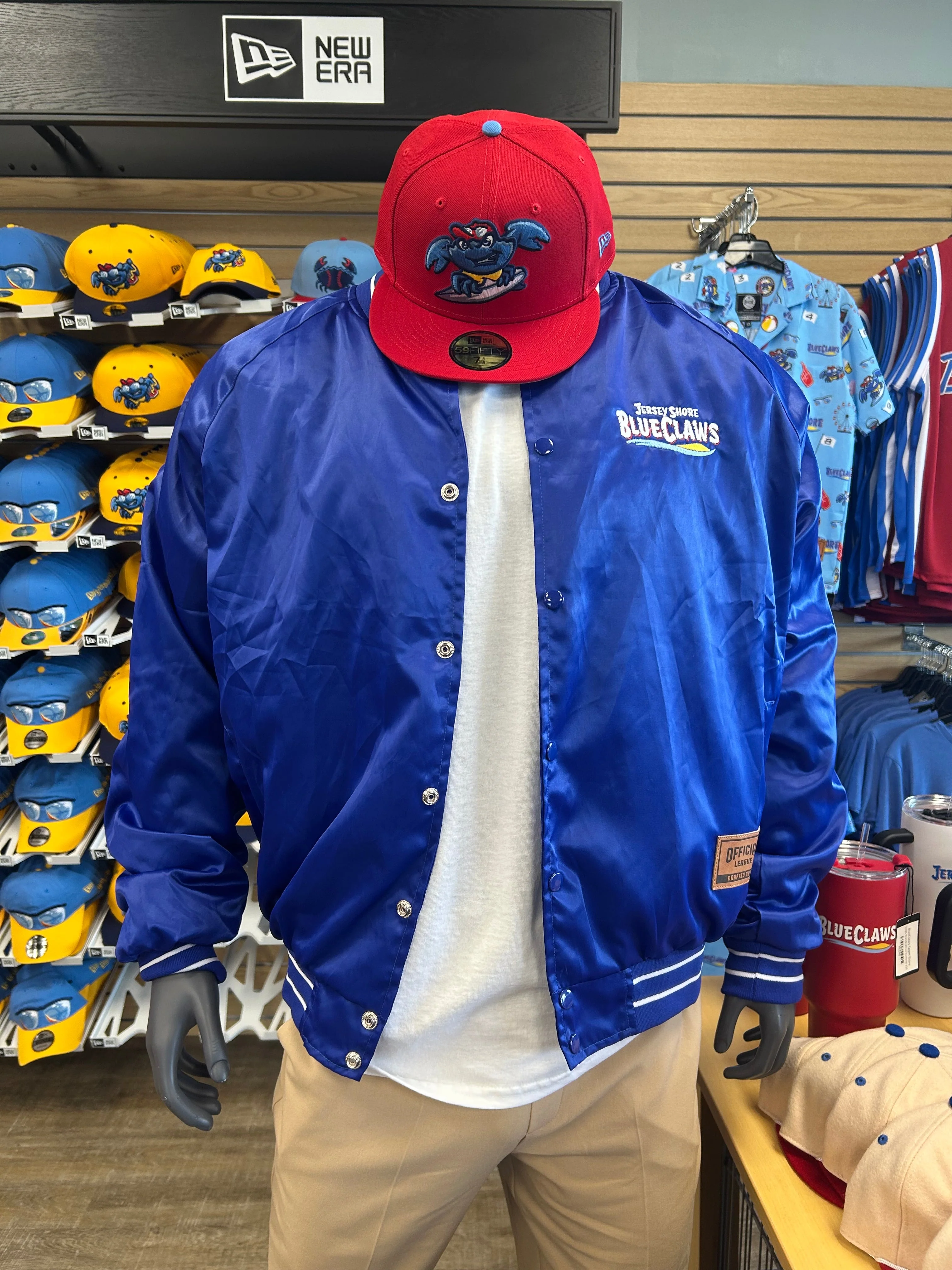 Jersey Shore BlueClaws Official League Primary Logo Satin Jacket - Image 3