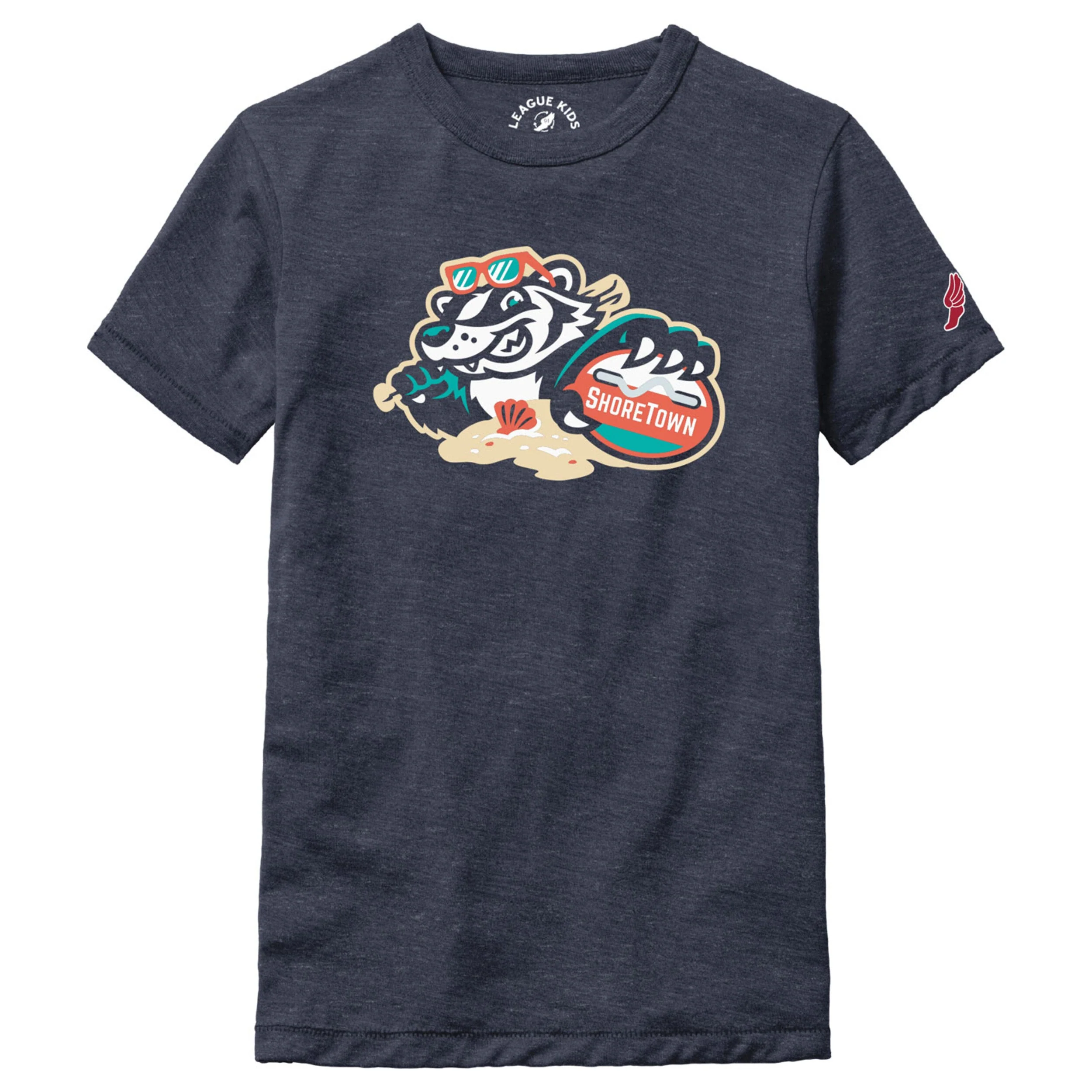 Jersey Shore BlueClaws TNC ShoreTown Beach Badgers Heathered Navy Victory Falls T-Shirt
