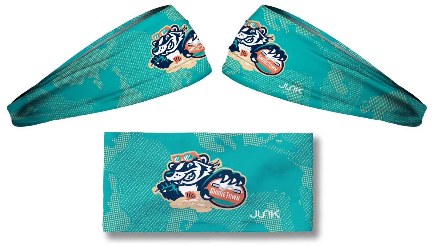 Jersey Shore BlueClaws TNC ShoreTown Beach Badgers Junk Headband