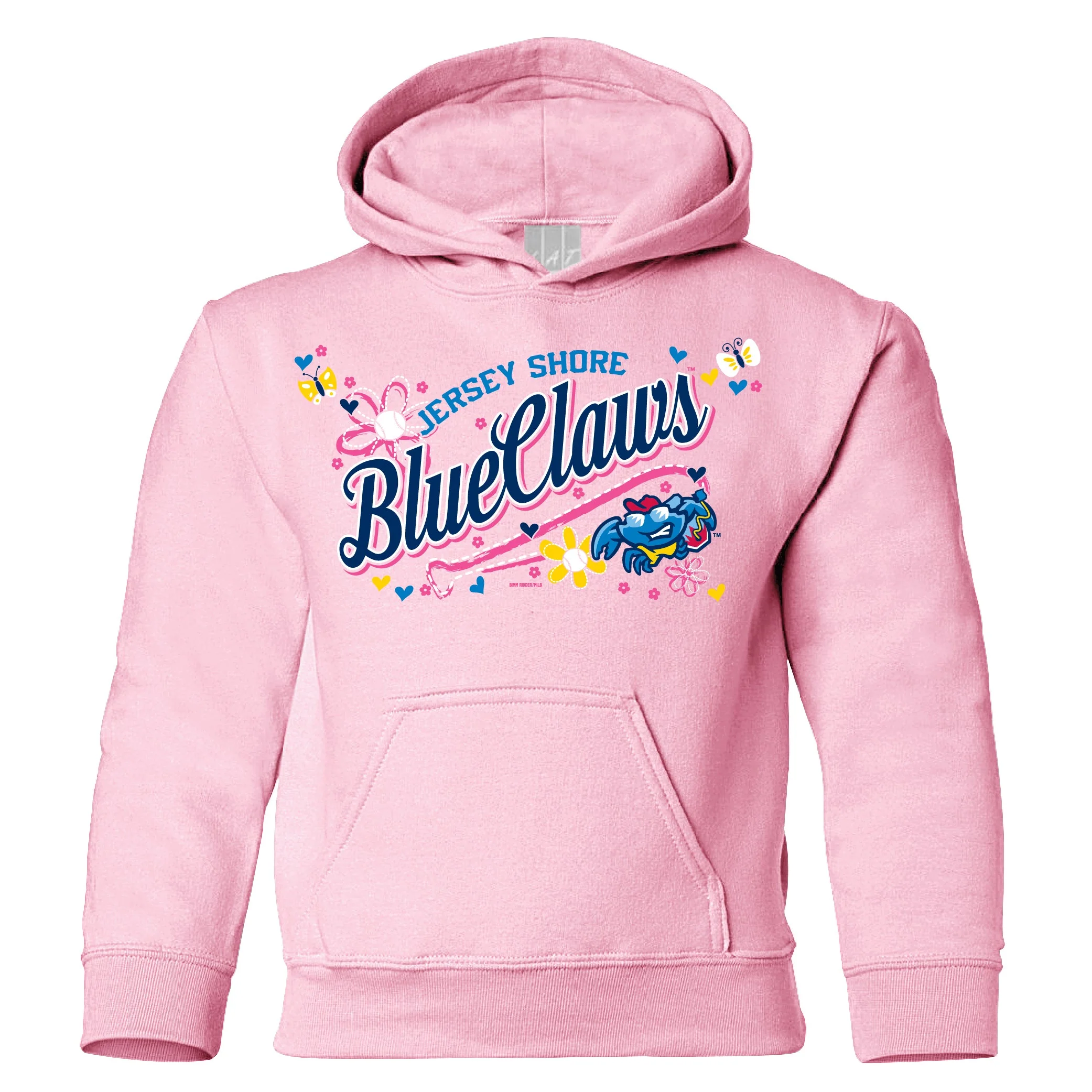 Jersey Shore BlueClaws Toddler Pink Hoodie