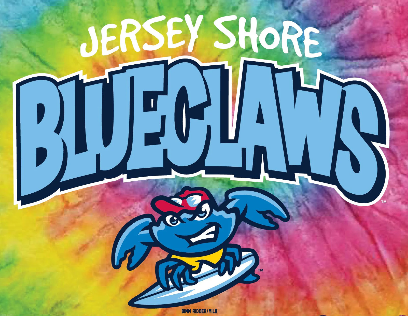 Jersey Shore BlueClaws Toddler Tie Dye T- Shirt - Image 2