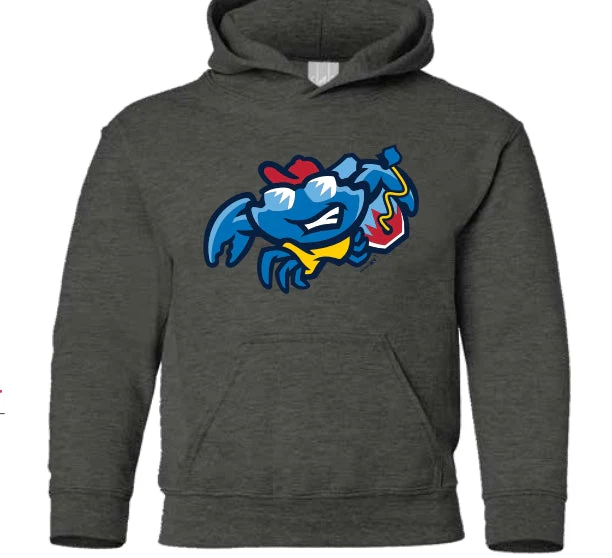Jersey Shore BlueClaws Youth BP Logo Gray Hoodie