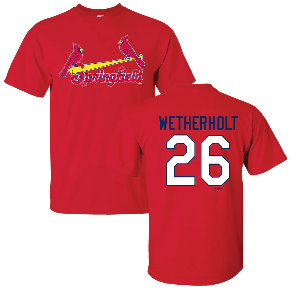 JJ Wetherholt #26 Jersey Shirt - Springfield Cardinals