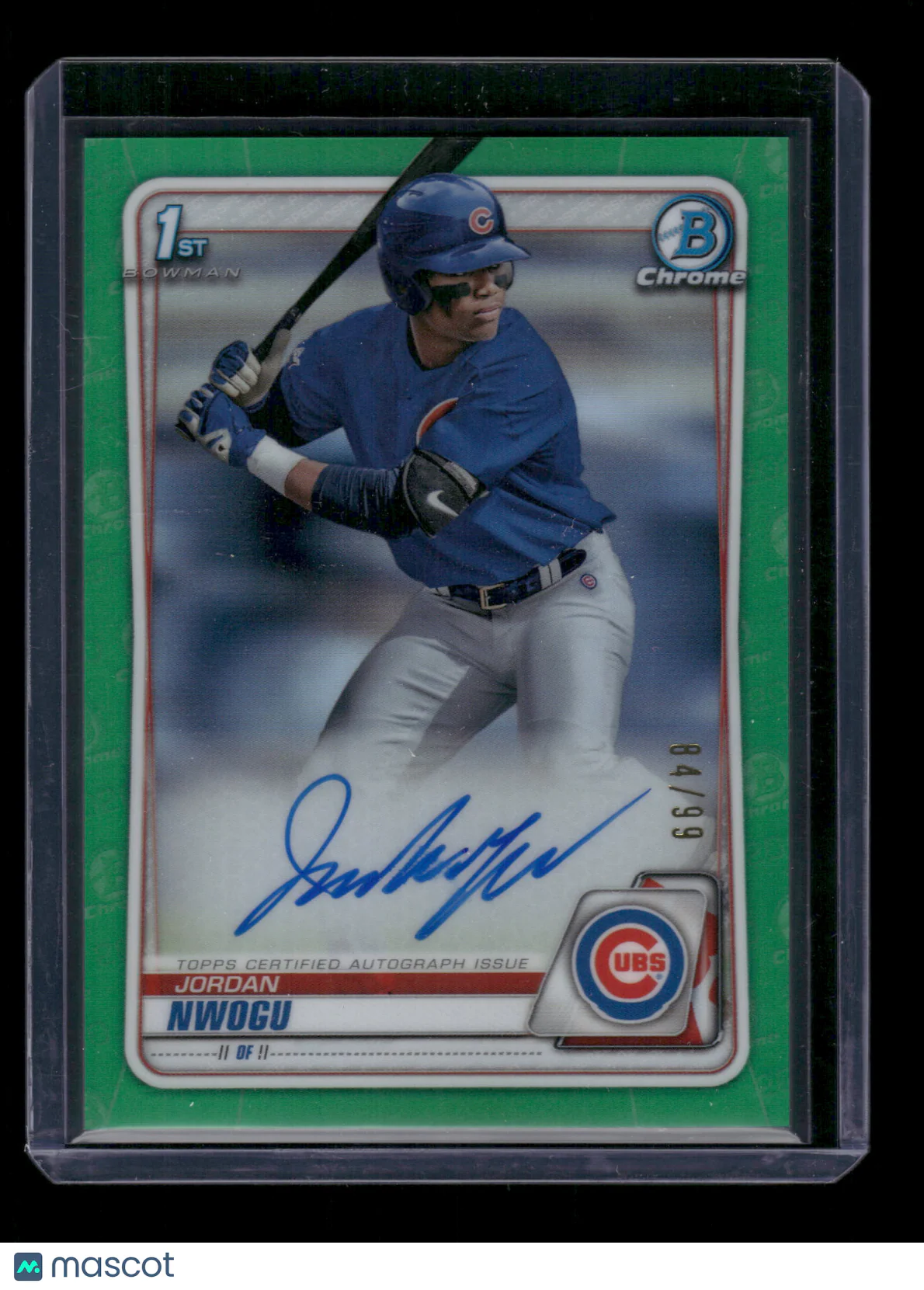 Jordan Nwogu 2020 Topps Bowman Chrome #CDA-JN Gre