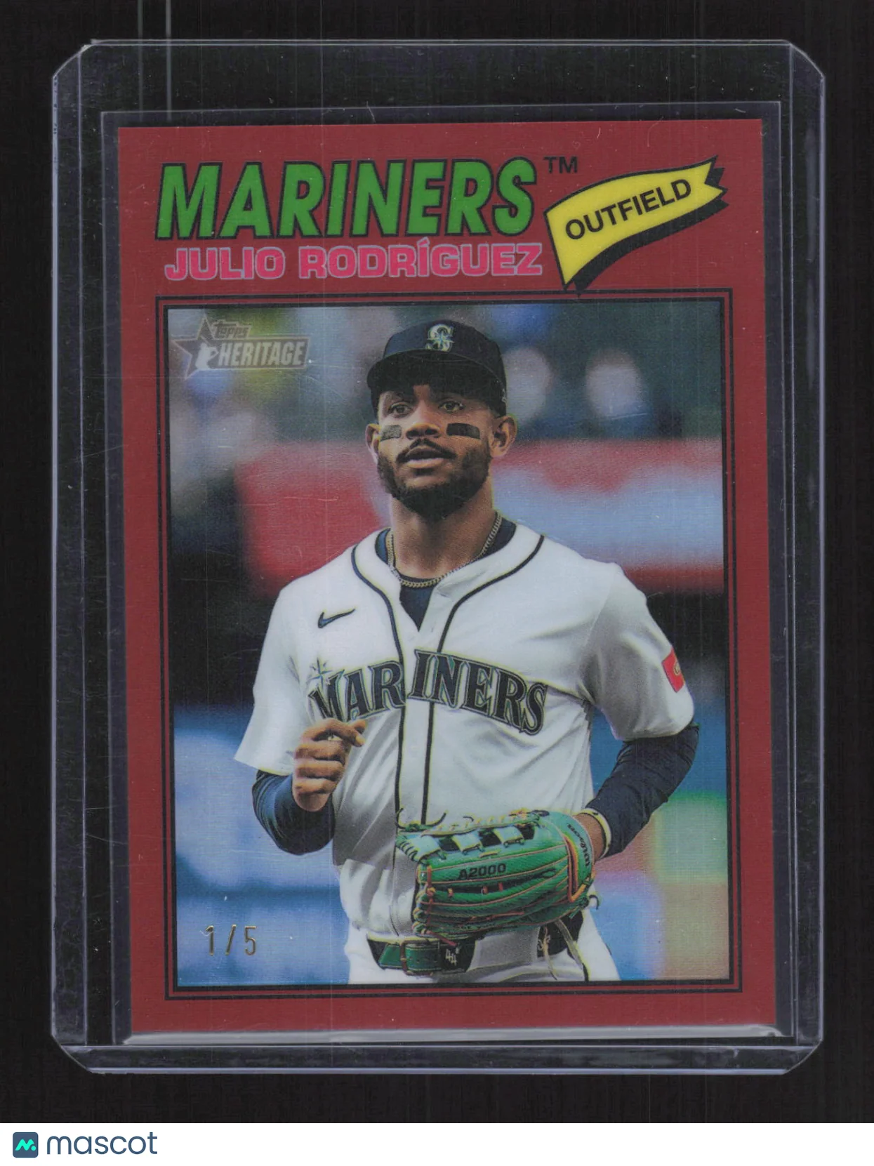 Julio Rodríguez 2024 Topps Heritage #240 Red /5
