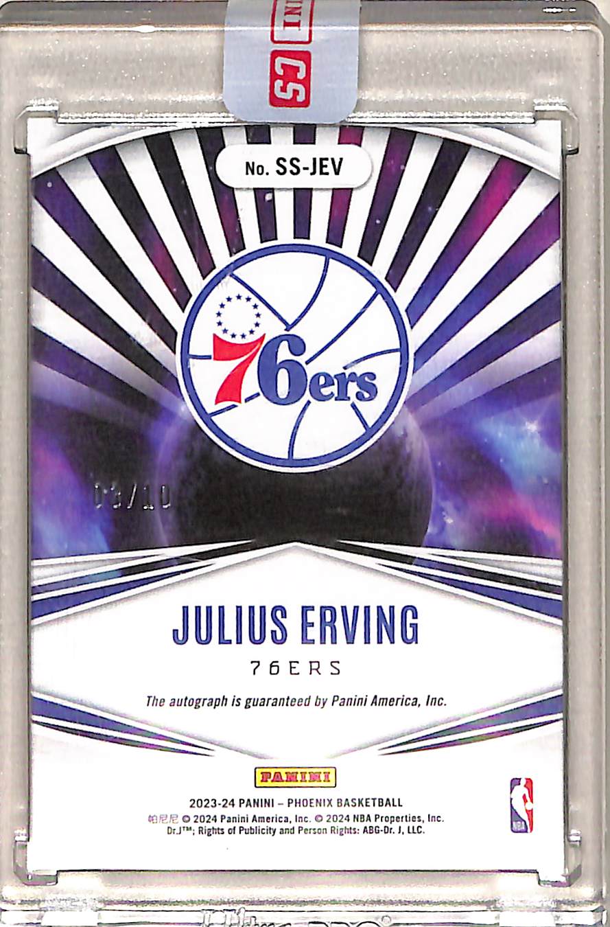 Julius Erving 2024 Panini Phoenix Stellar Signatu - Image 2
