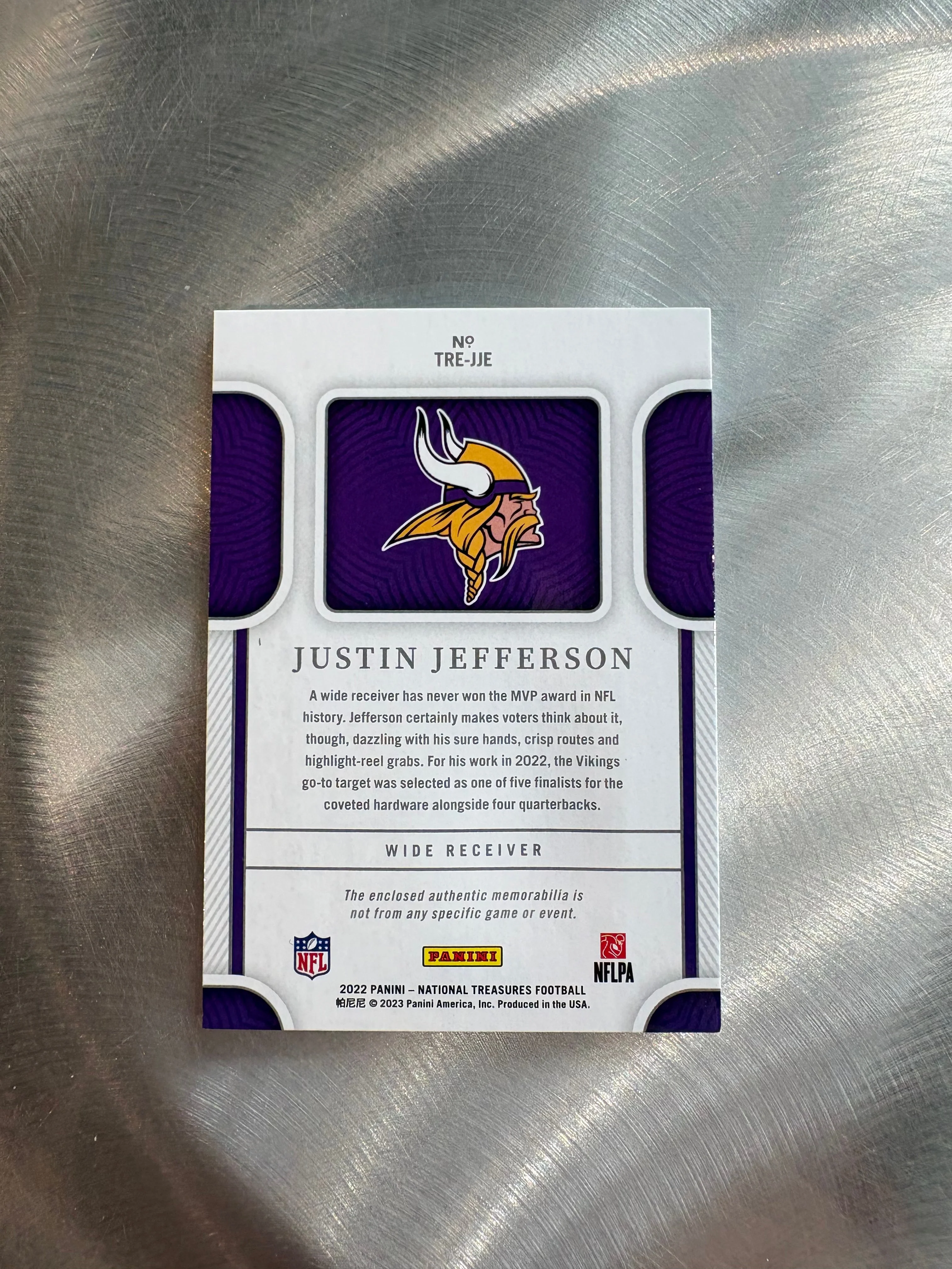 Justin Jefferson 2023 National Treasures Tremendo - Image 2