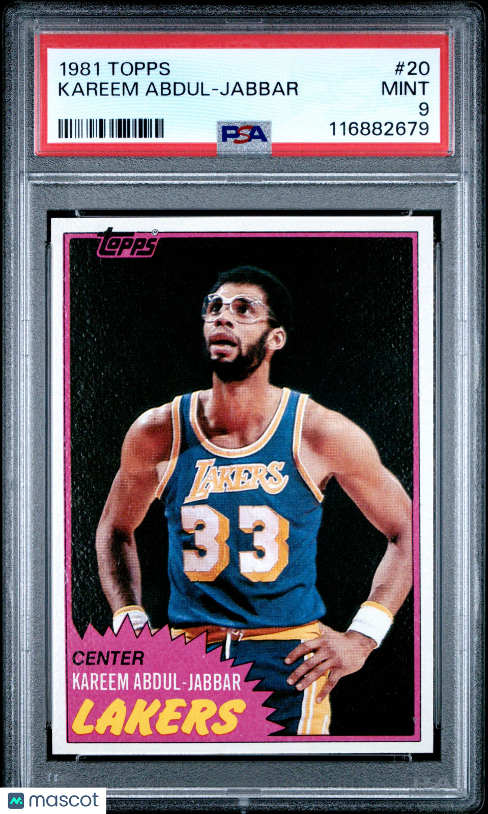 Kareem Abdul-Jabbar 1981 Topps #20 PSA 9