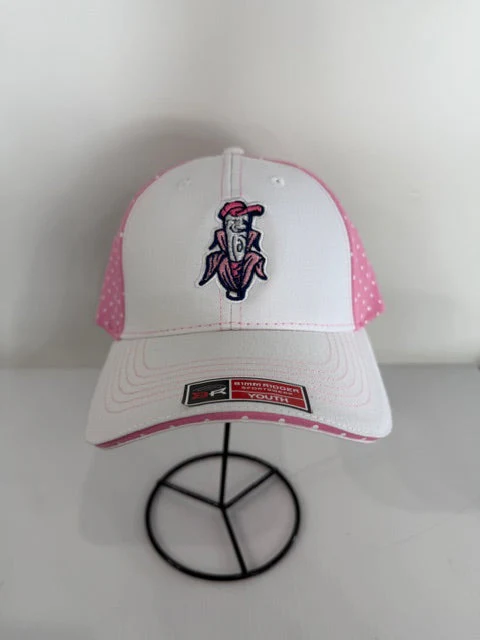 Kernels Youth White and Pink Dots Snapback Hat