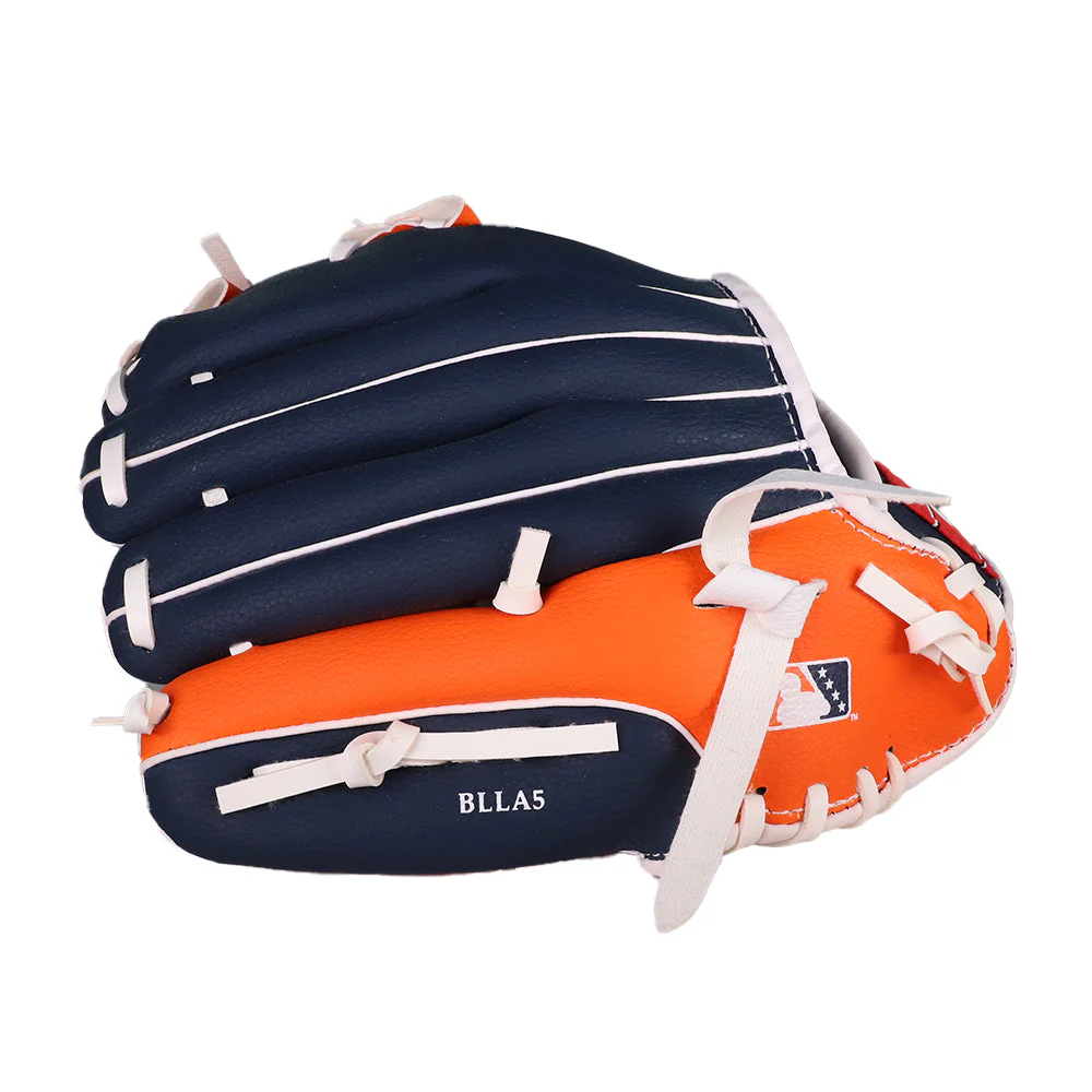 Kids' Rawlings LV Navy/Orange 10" Glove - Image 4