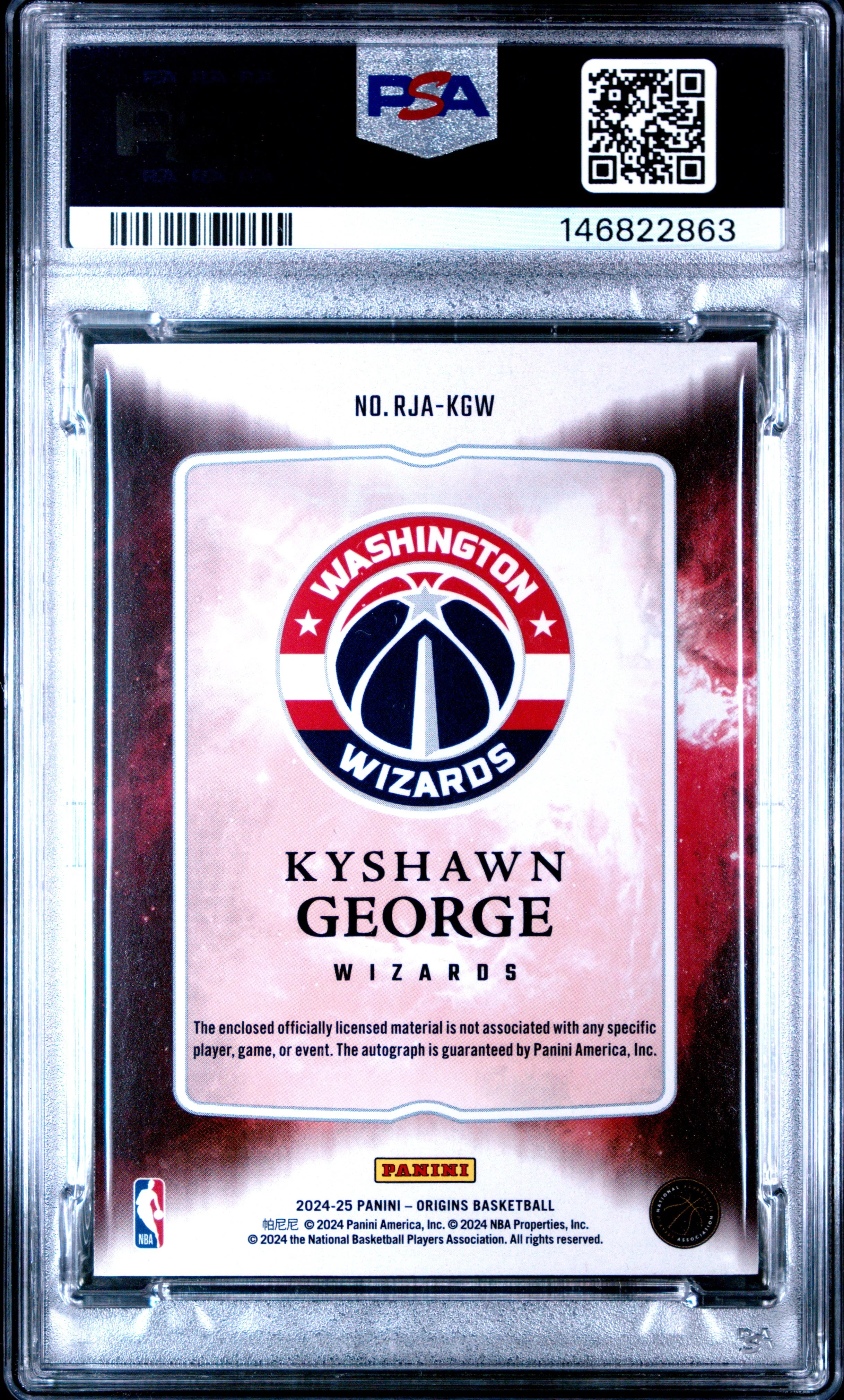 Kyshawn George 2024 Panini Origins RPA #RJAKGW J - Image 2