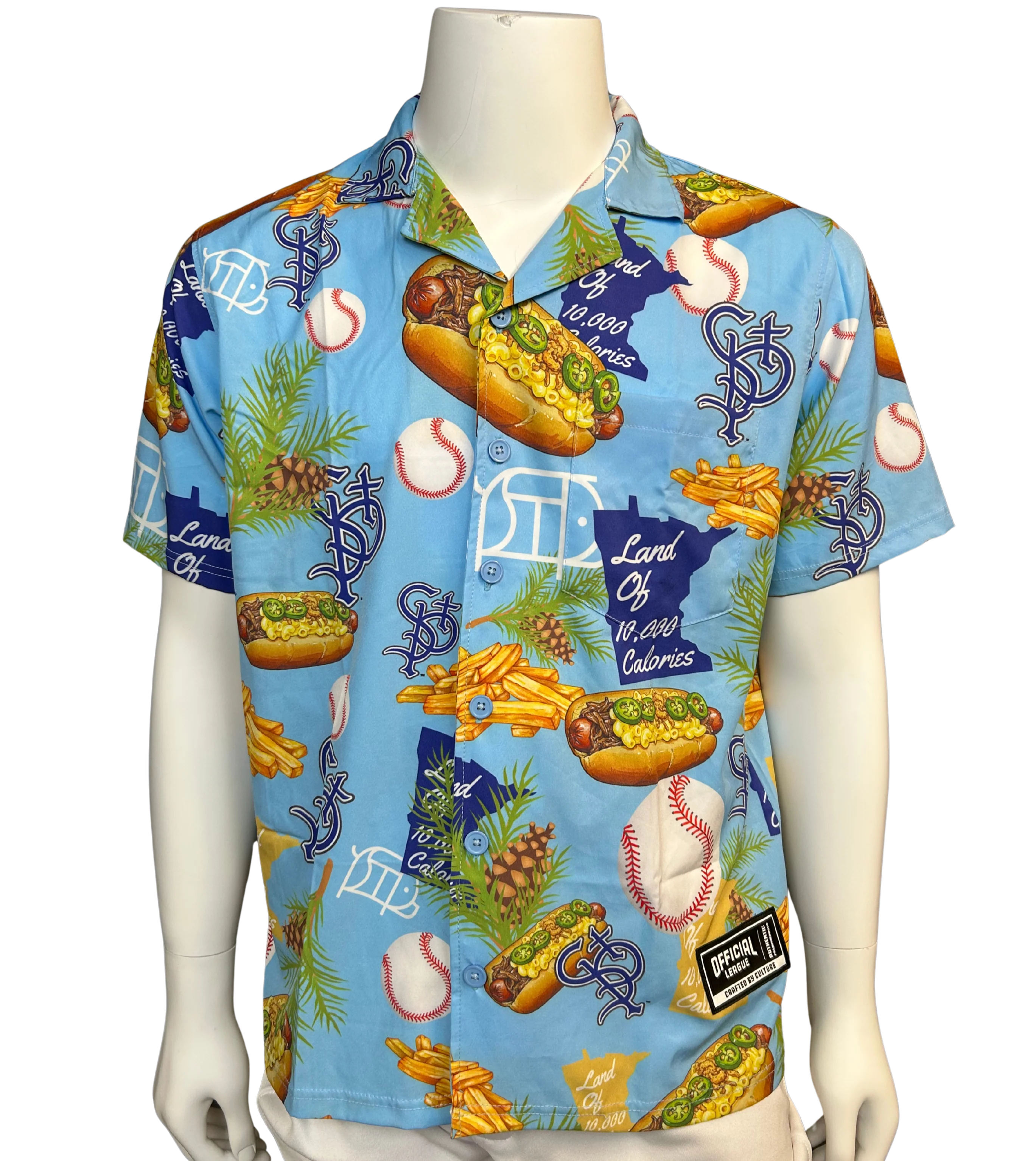 St. Paul Saints Land of 10,000 Calories Hawaiian Shirt - Image 2