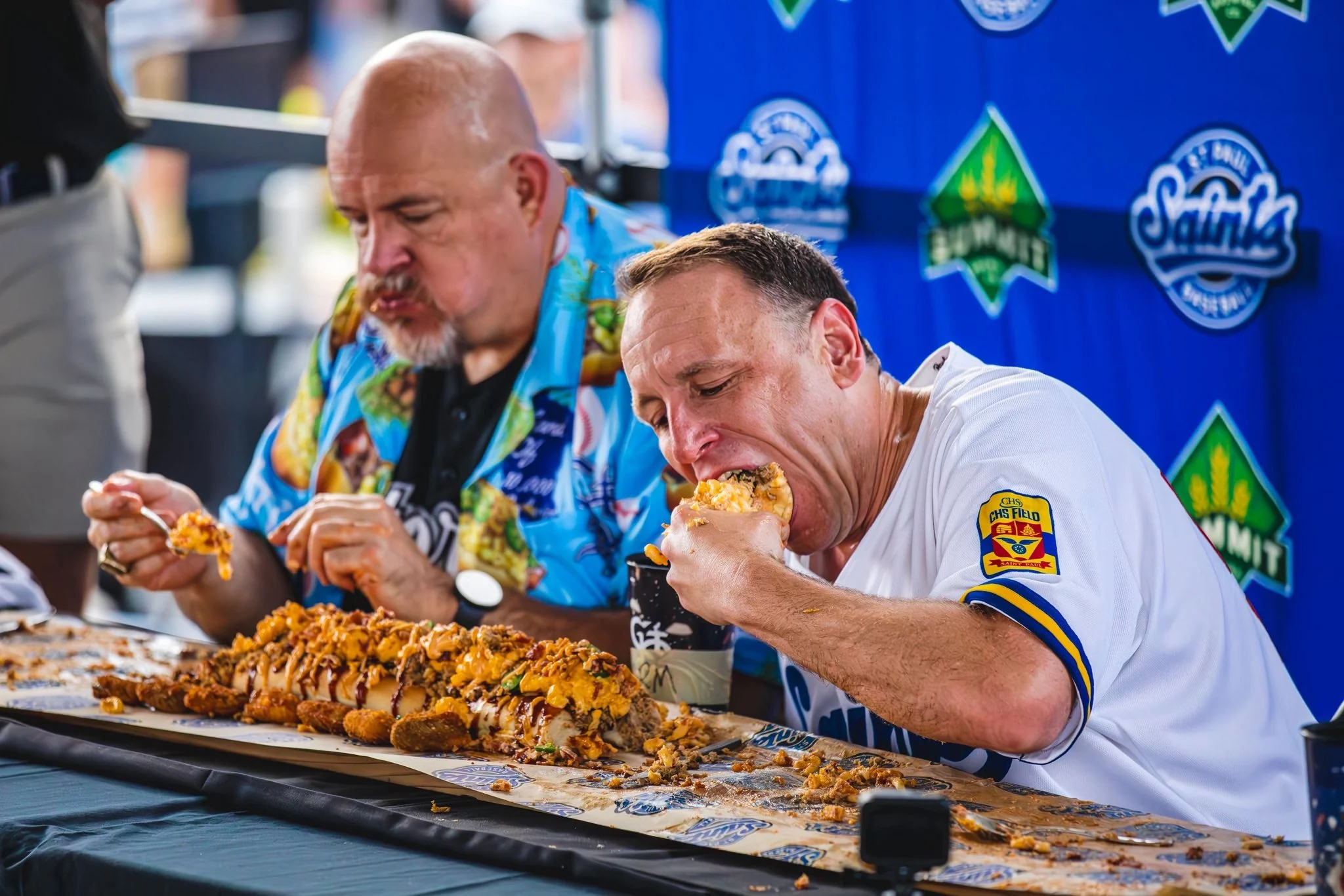 St. Paul Saints Land of 10,000 Calories Hawaiian Shirt - Image 3