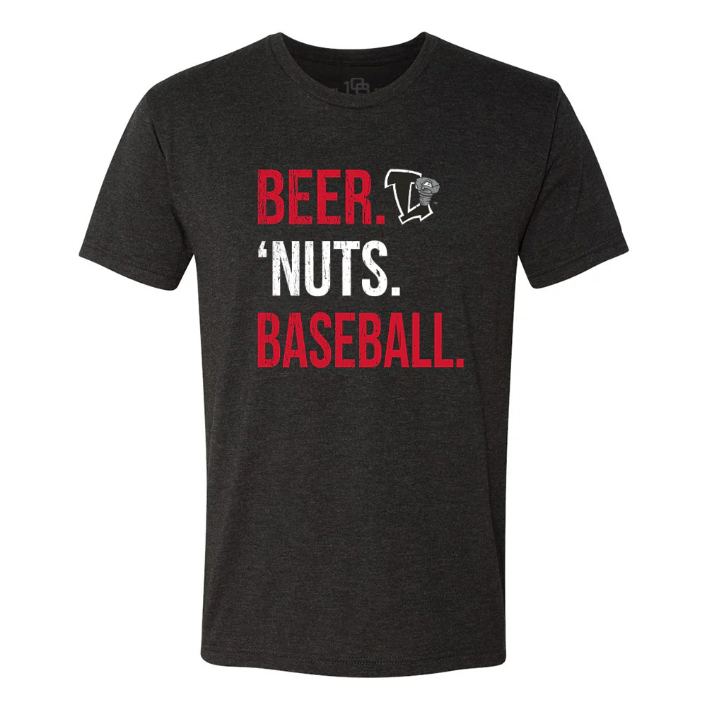 Lansing Lugnuts 108 Stitches Beer. 'Nuts. Baseball. T-shirt