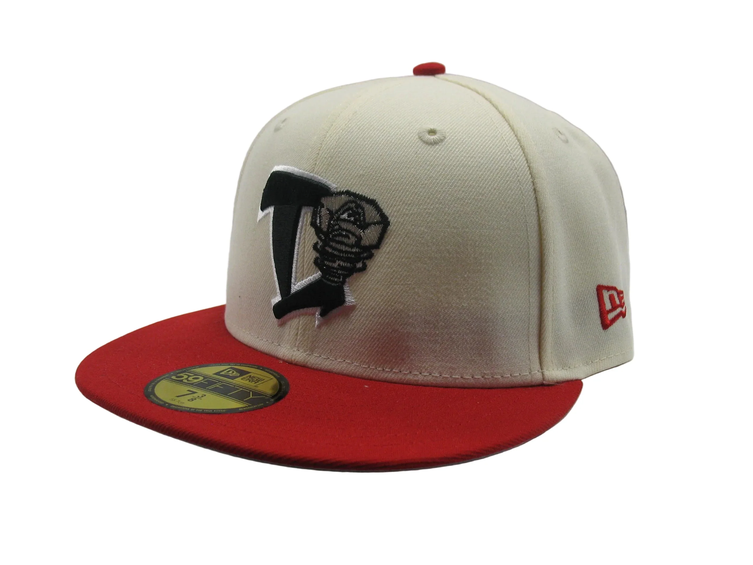 Lansing Lugnuts New Era 5950 Red/Cream Fitted Hat