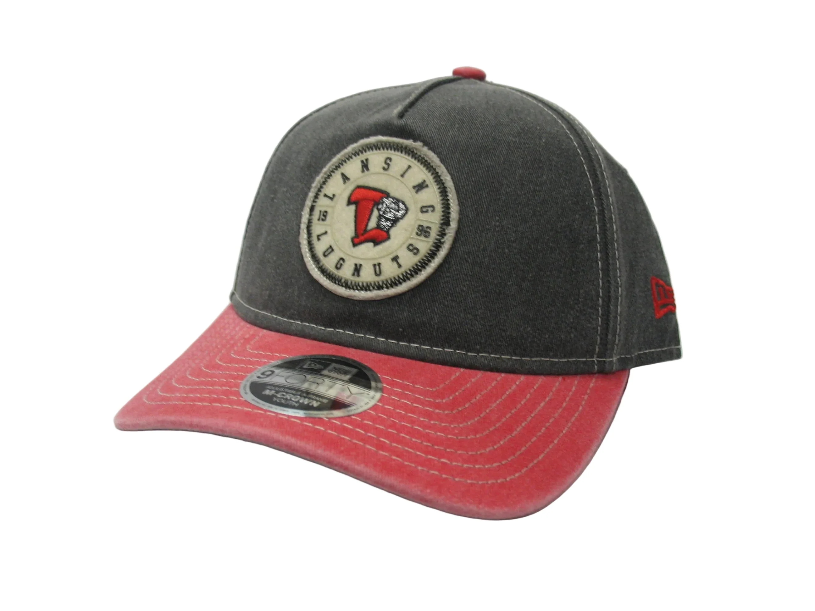 Lansing Lugnuts New Era Youth 940 M-Crown Felt Adjustable Hat