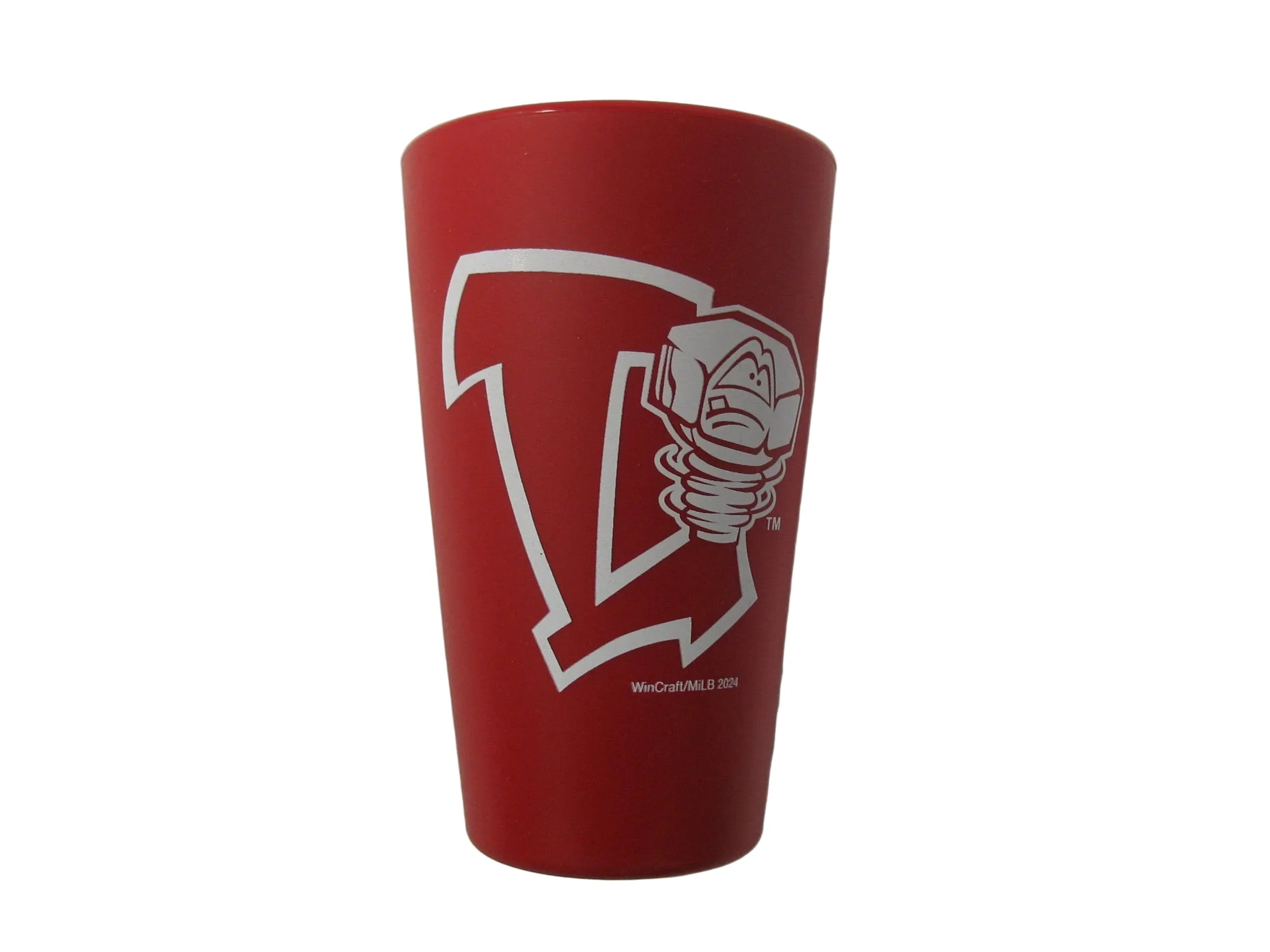 Lansing Lugnuts Silicone 16oz Red Pint Glass