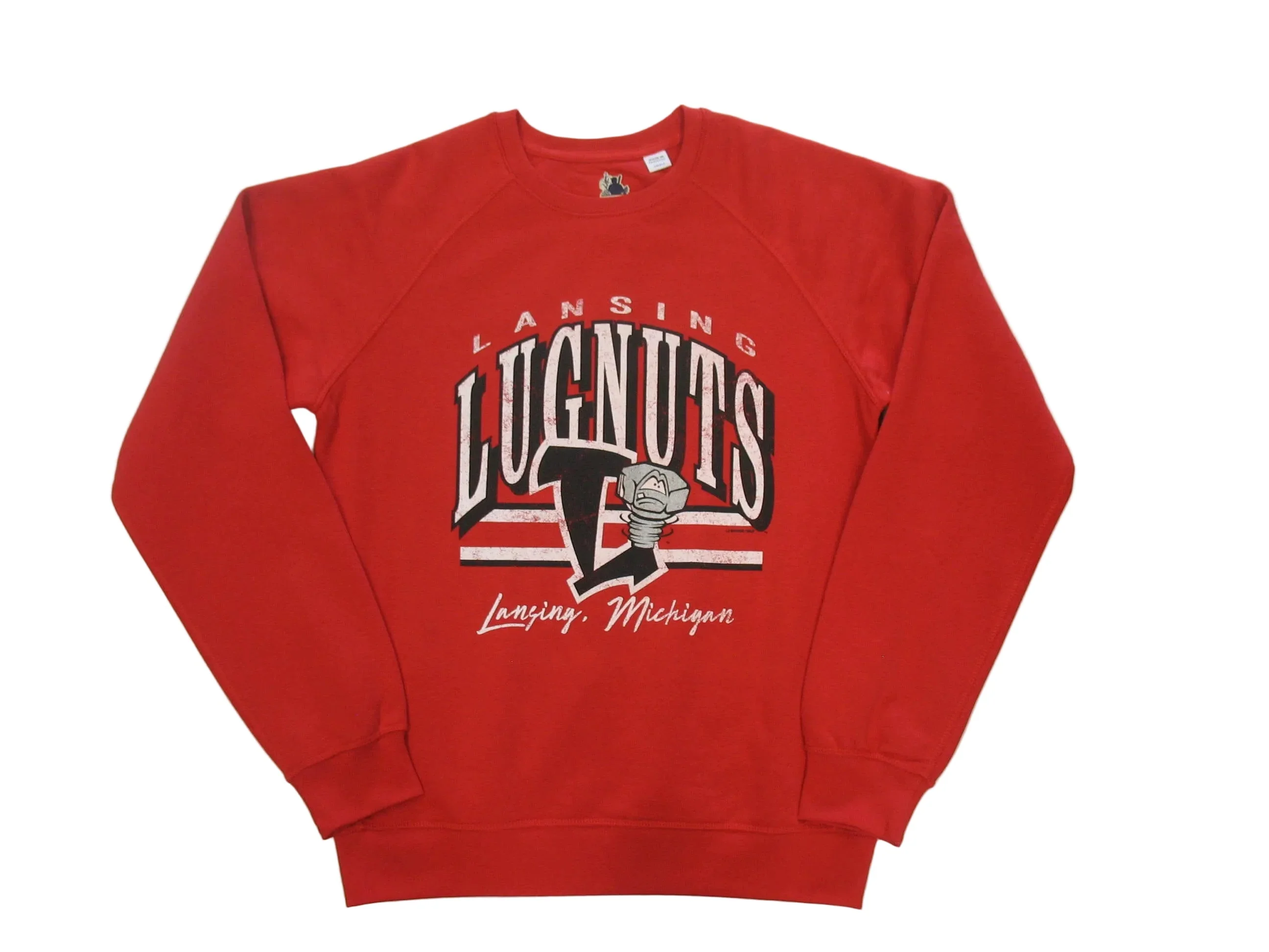 Lansing Lugnuts The Farm Red Fleece Crewneck