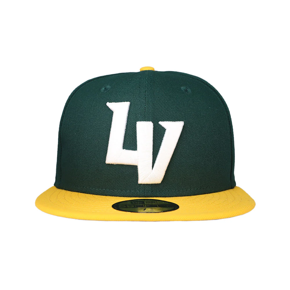 New Era LV Affiliate Green/Yellow 59FIFTY Fitted Hat - Image 2