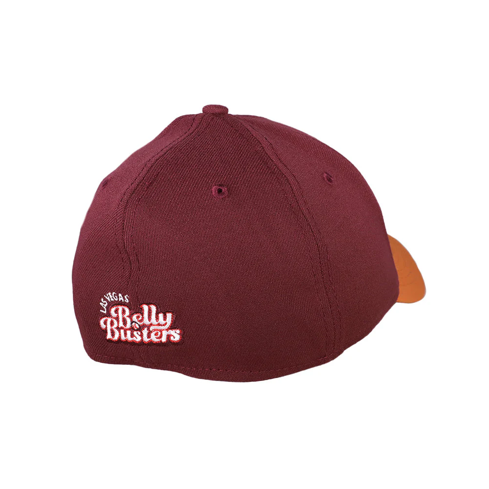 Las Vegas Belly Busters New Era Theme Night Collection Maroon/Rust 39THIRTY Stretch Fit Hat - Image 3