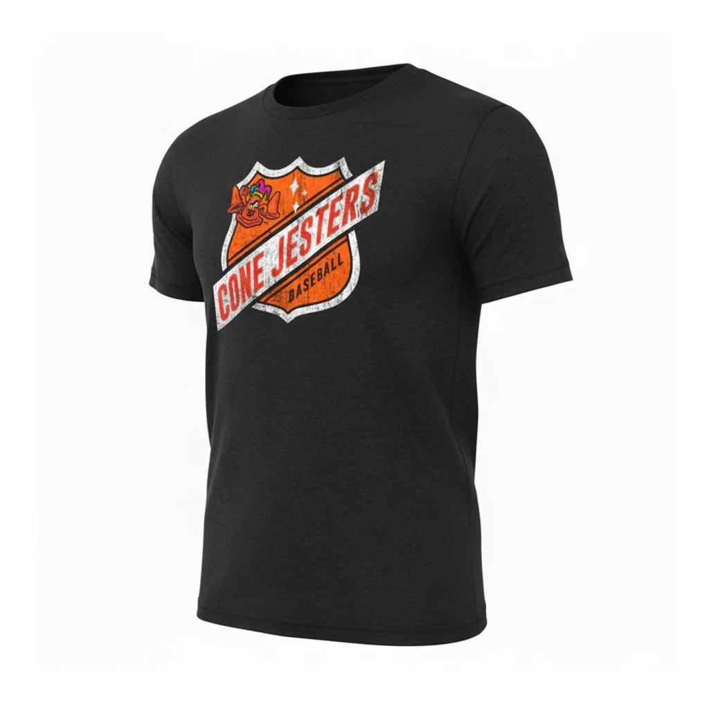Las Vegas Cone Jesters 108 Stitches Theme Night Collection Highway Black Tri-Blend Short Sleeve T-Shirt