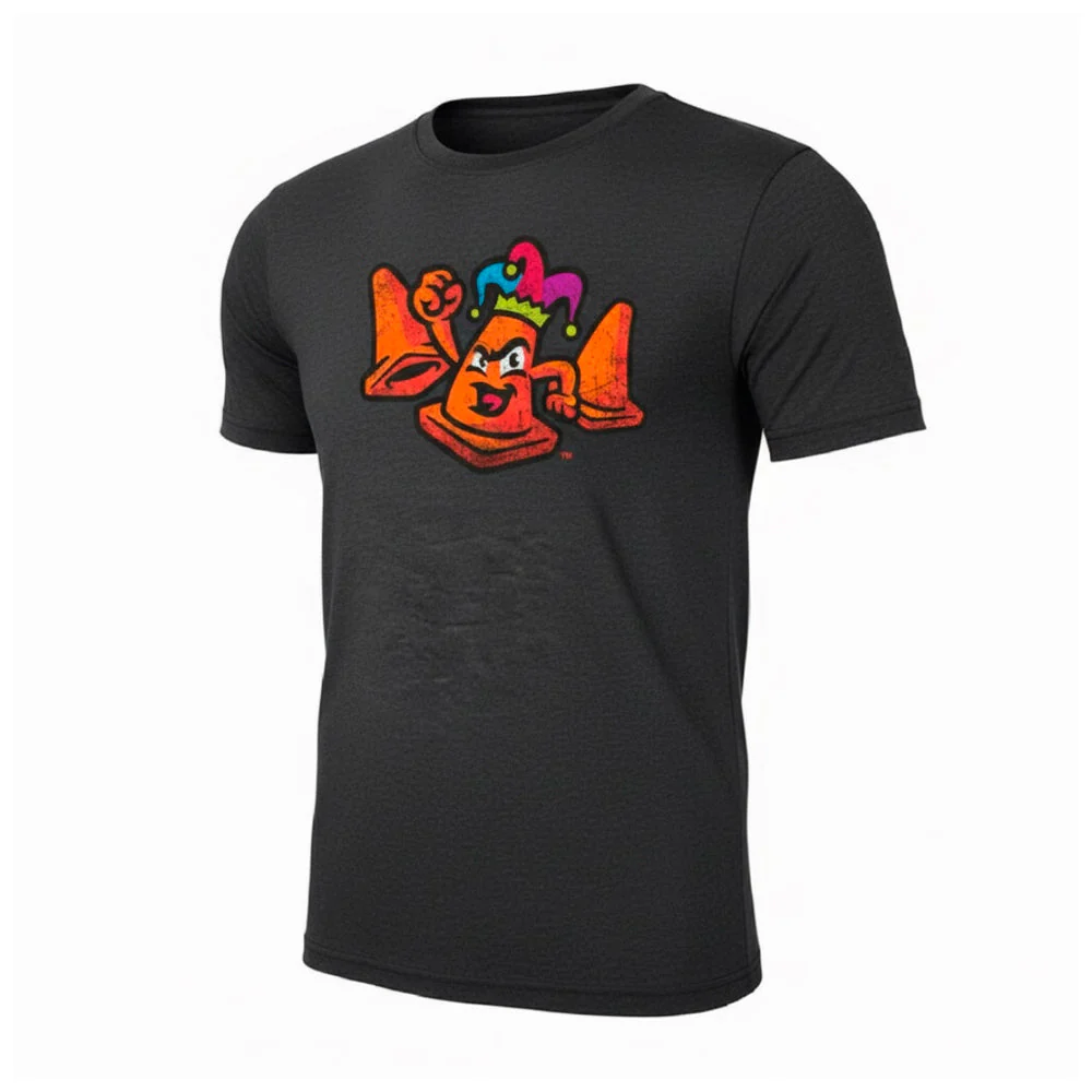 Las Vegas Cone Jesters 108 Stitches Theme Night Collection Vintage Black Tri-Blend Short Sleeve T-Shirt