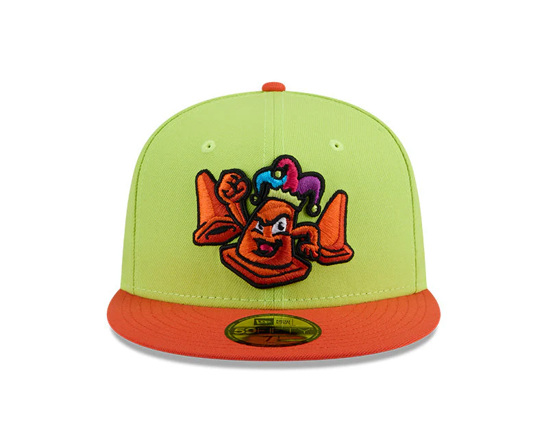 Las Vegas Cone Jesters New Era Theme Night Collection On-Field Yellow/Orange 59FIFTY Fitted Hat - Image 2
