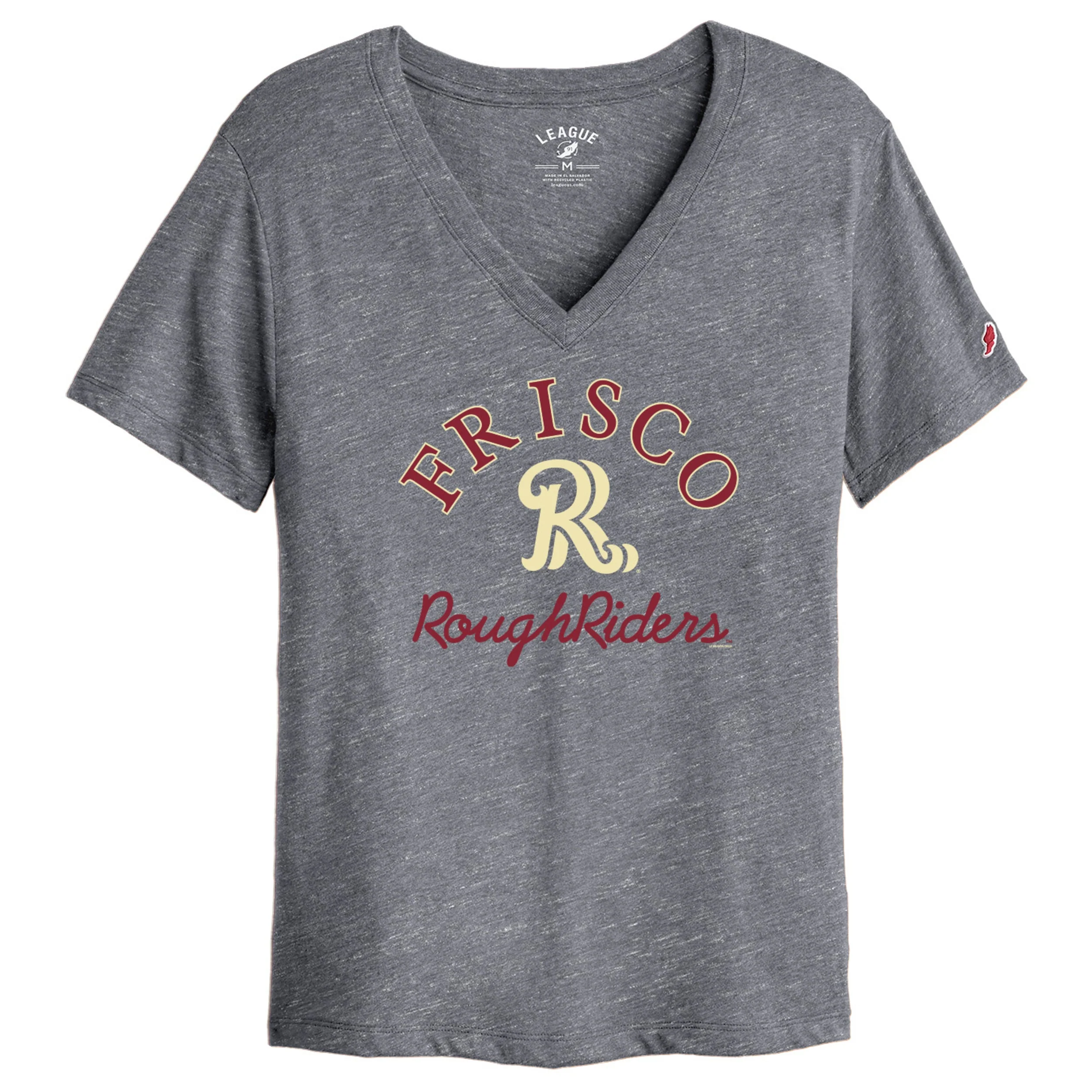League Ladies V-Neck Fall Heather Tee