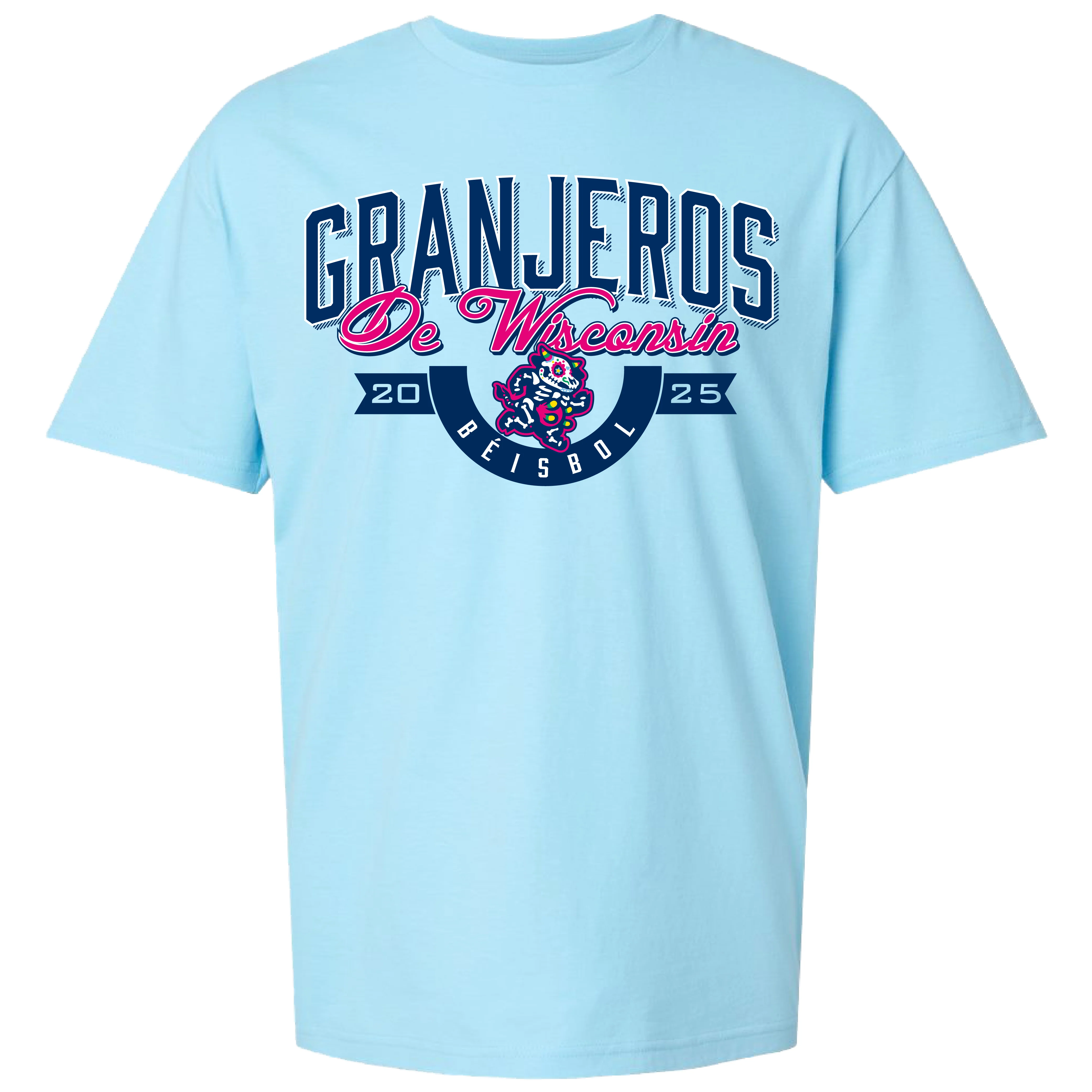 Los Granjeros de Wisconsin Bimm Ridder Sky Blue Shirt