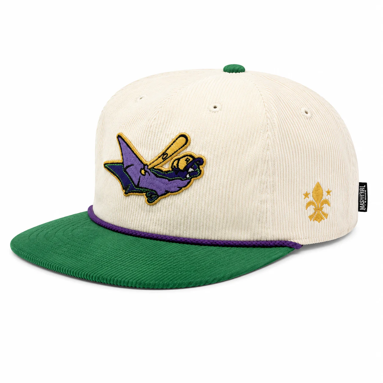 Louisville Bats Official League x Riverbats Corduroy Hat Adjustable (Cream) - Image 2