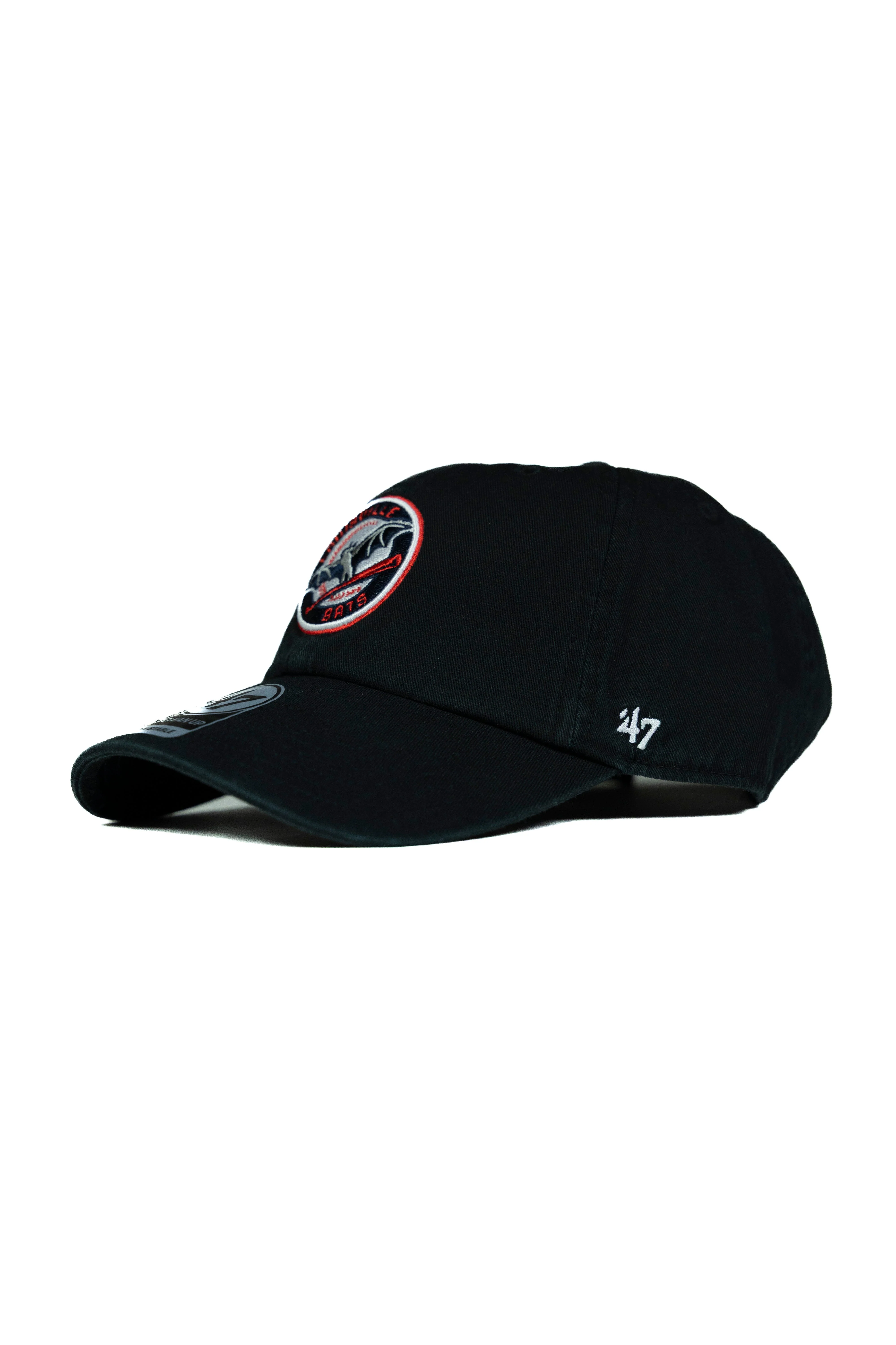 Louisville Bats Primary Logo Clean Up Cap (Black) - Image 2