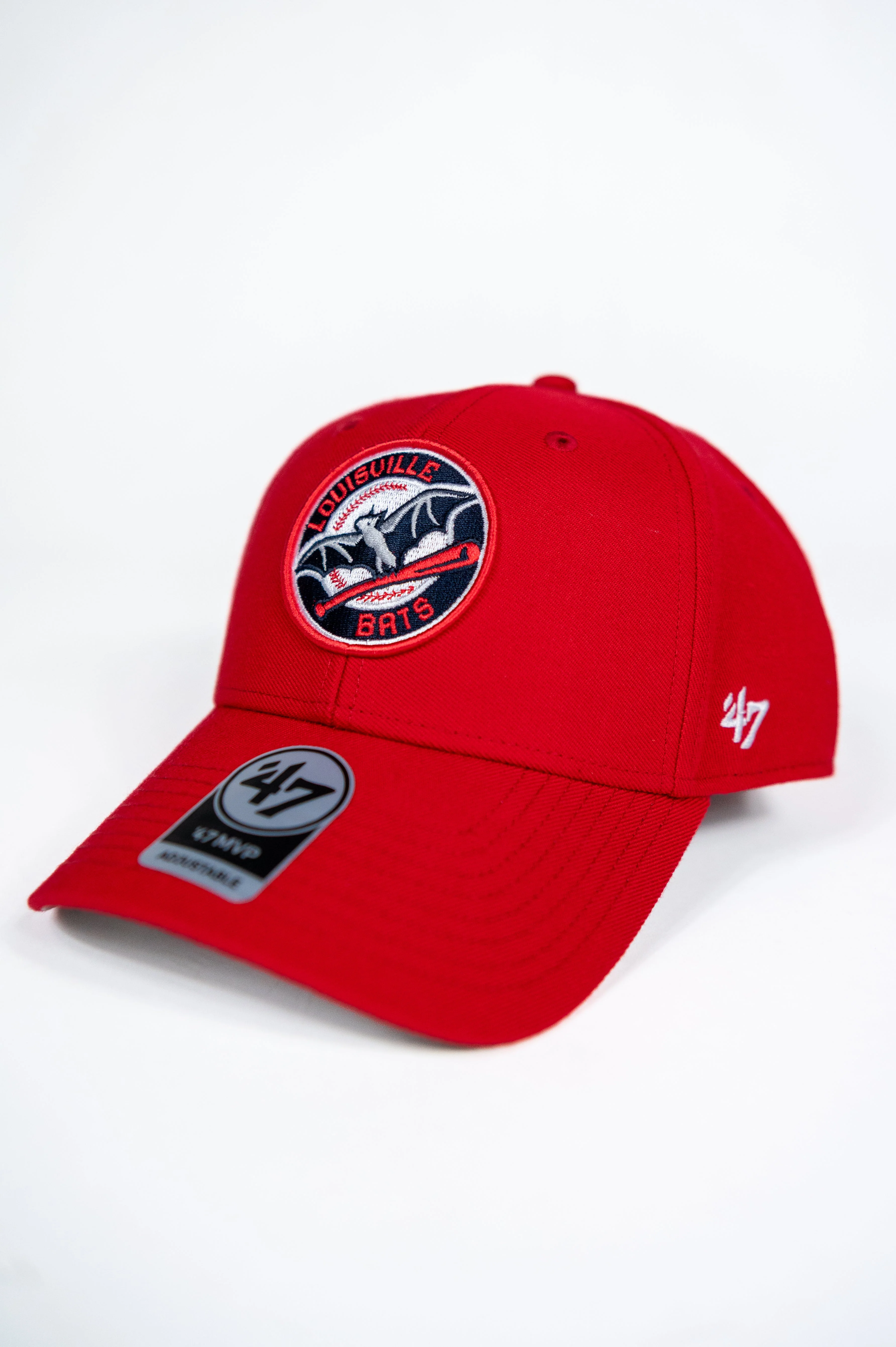 Louisville Bats Primary Logo MVP Adjustable (Red) - Image 3