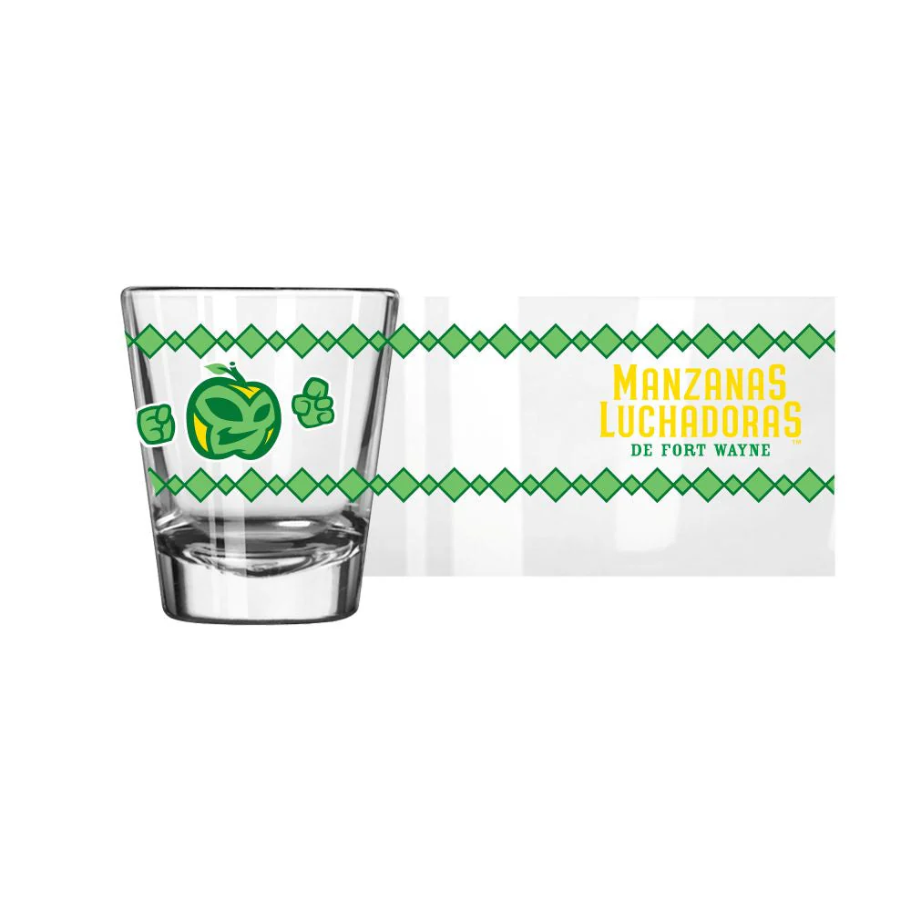 Manzanas Luchadoras 2oz Shot Glass
