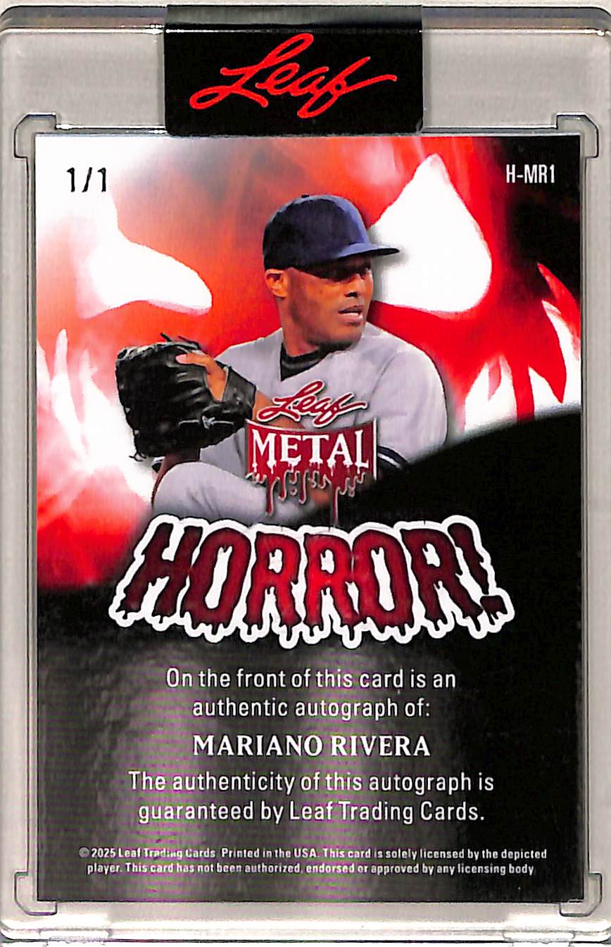 Mariano Rivera 2025 Leaf Metal Horror! #H-MR1 1/1 - Image 2