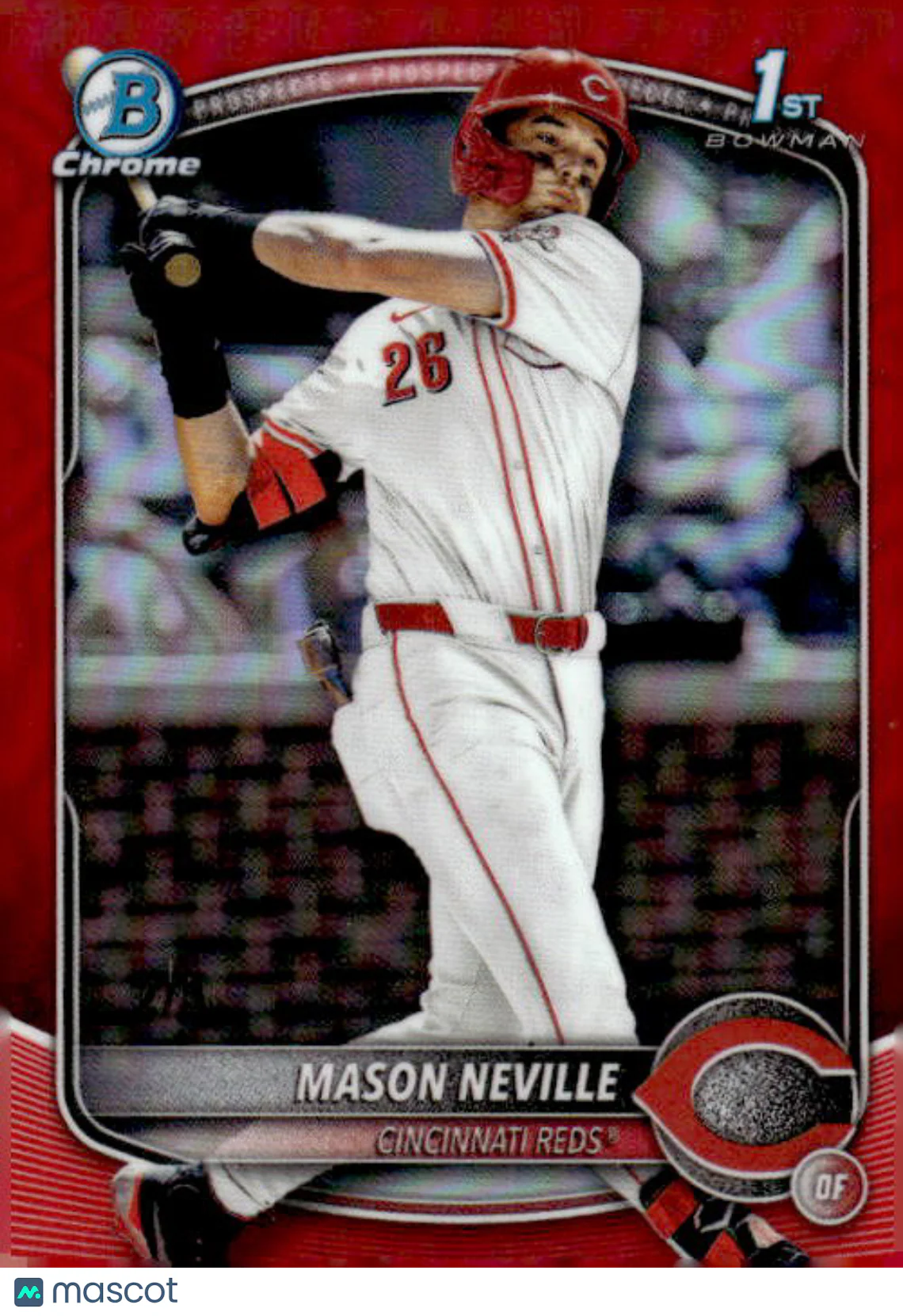 Mason Neville 2025 Topps Bowman Chrome #BDC-109 Red Refractor 1st Bowman