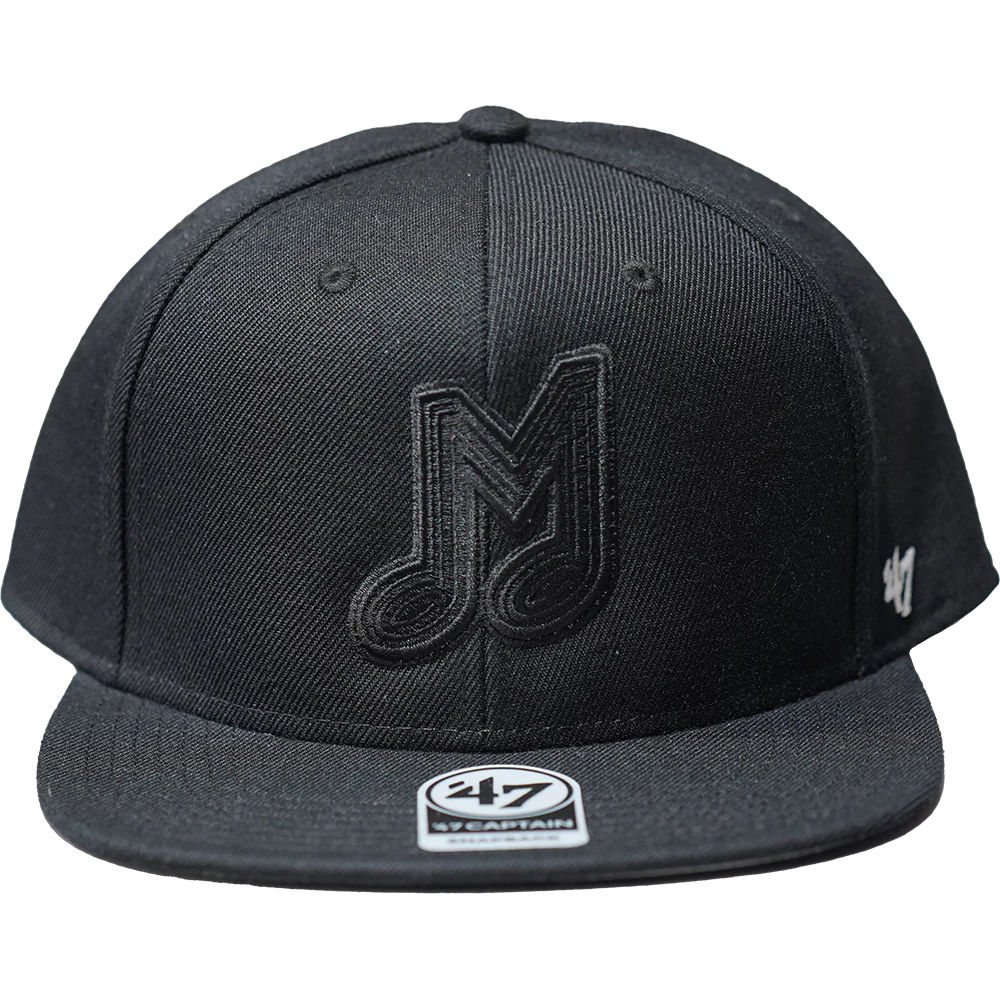 Memphis Redbirds '47 Brand Black on Black Music M Captain Snapback