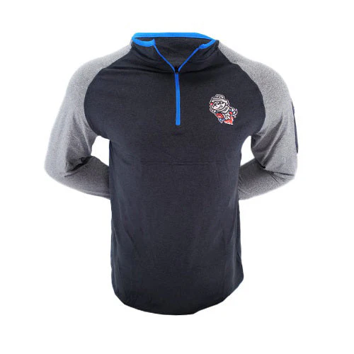 Rocket City Trash Pandas Men's New Era Brushed Heather Primary 1/4 Zip Pullover