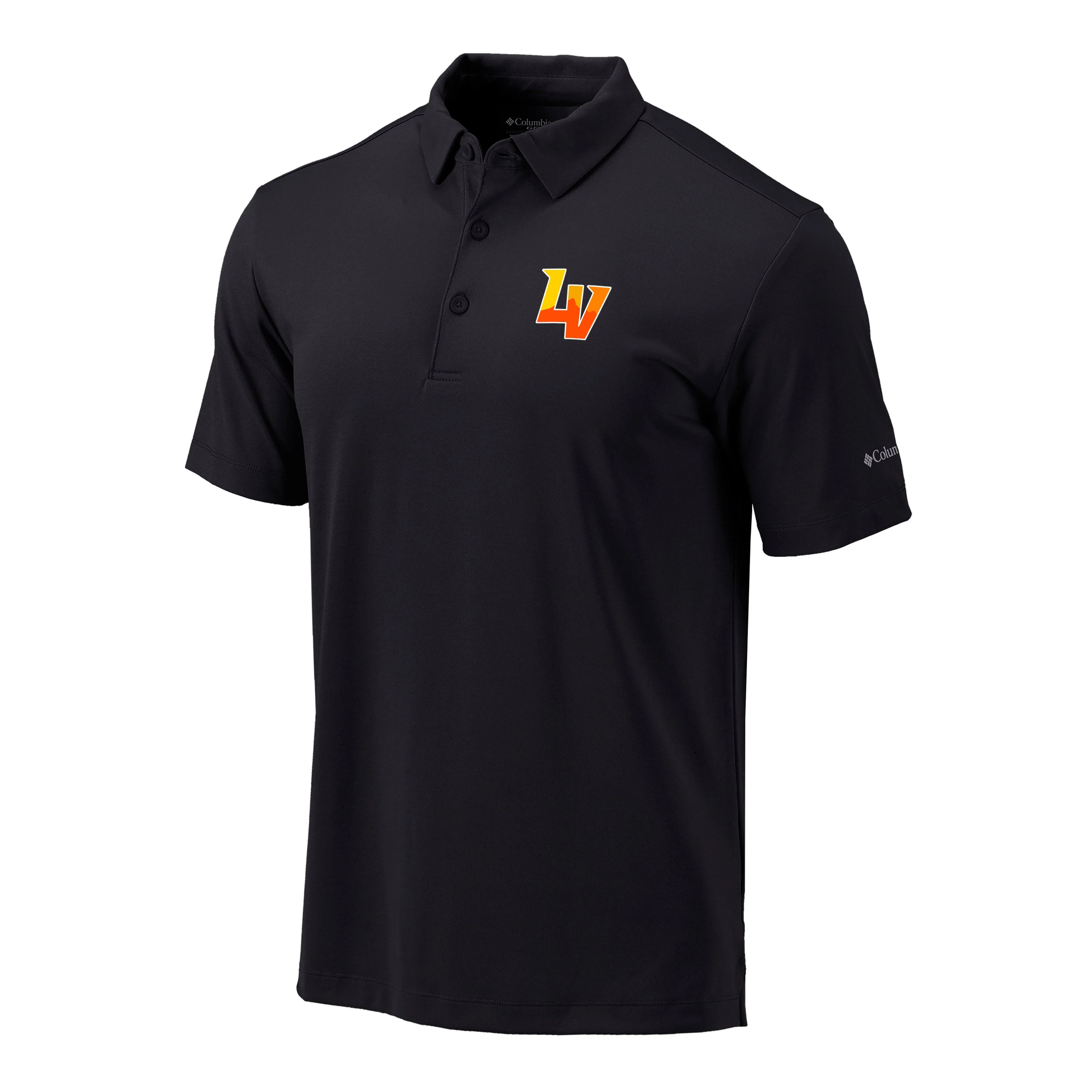 Men's Columbia LV Drive Black Polo