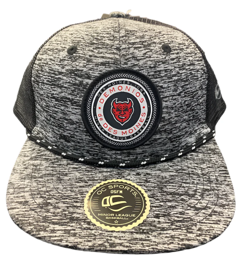 Men's Iowa Cubs Demonios Copa Cap, Heather Black