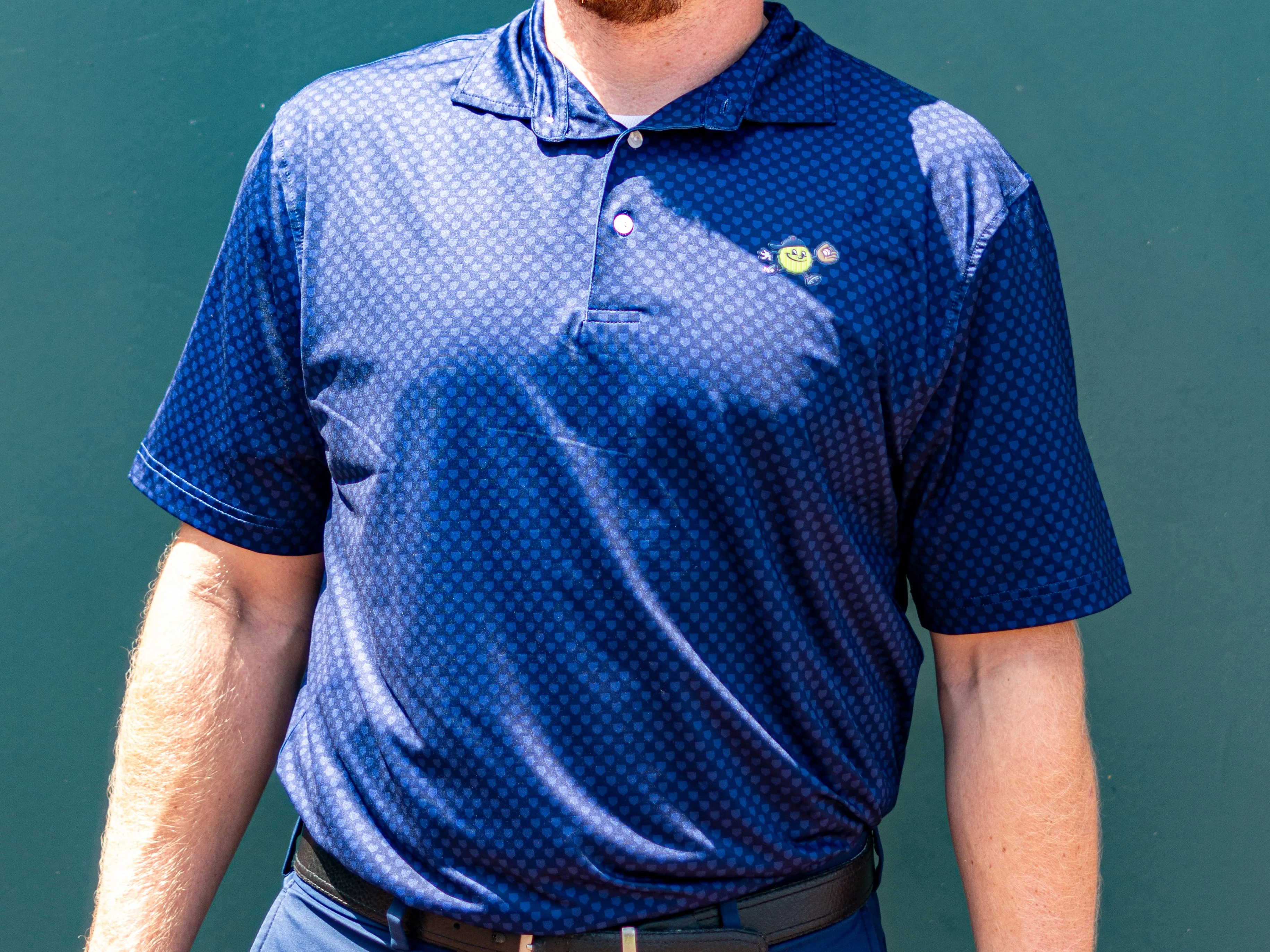 Men's Navy Chip Buster Polo - Image 2