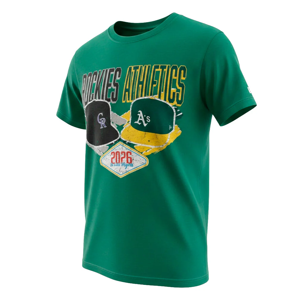 Men's New Era Athletics x Rockies Matchup Green Short Sleeve T-Shirt