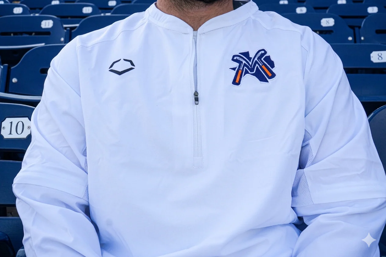 Midland RockHounds EvoShield White Detachable Long Sleeve BP Jacket - Image 2